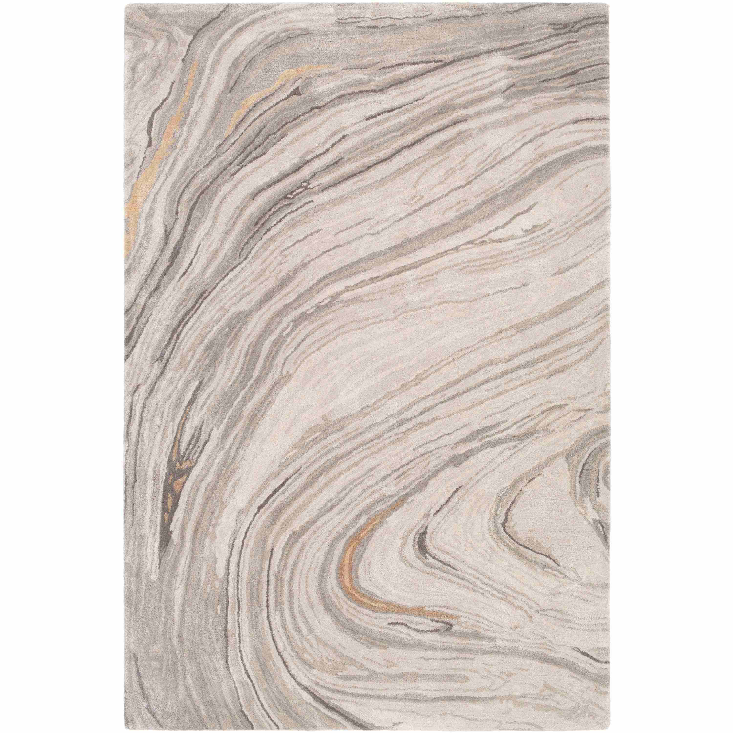 Surya Rugs Kavita Collection Gray, Charcoal, Mustard & Brown Area Rug KVT-2304 - Image 2