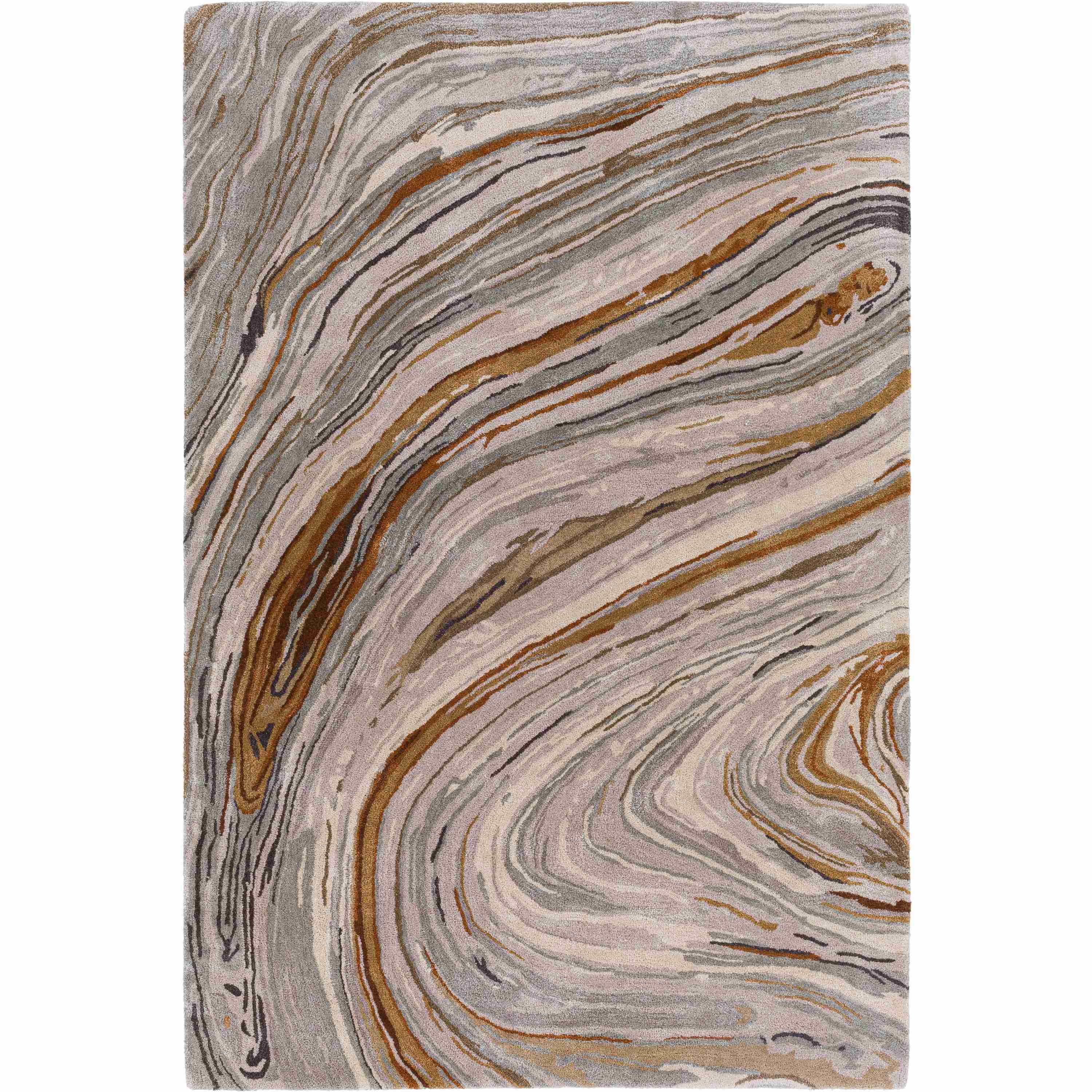 Surya Rugs Kavita Collection Charcoal, Brown, Camel, Gray, Tan & Light Beige Area Rug KVT-2311 - Image 2
