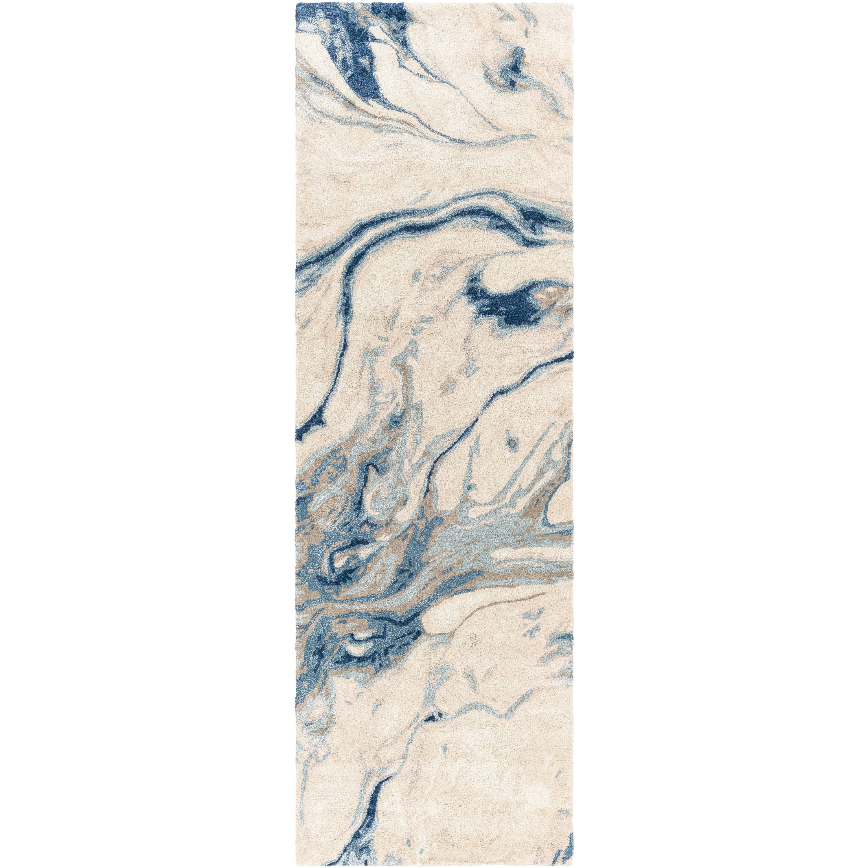 Surya Rugs Kavita Collection Navy, Denim, Gray & Light Beige Area Rug KVT-2315 - Image 3