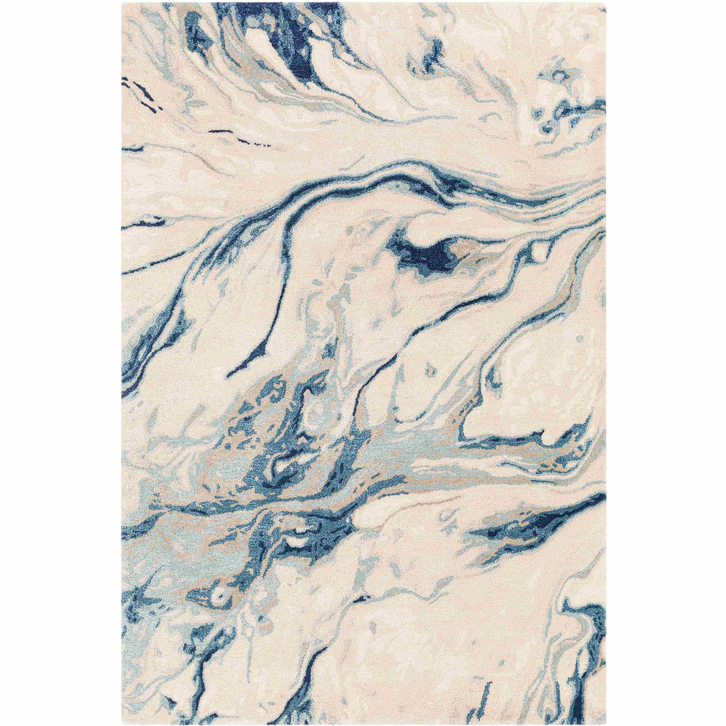 Surya Rugs Kavita Collection Navy, Denim, Gray & Light Beige Area Rug KVT-2315 - Image 2