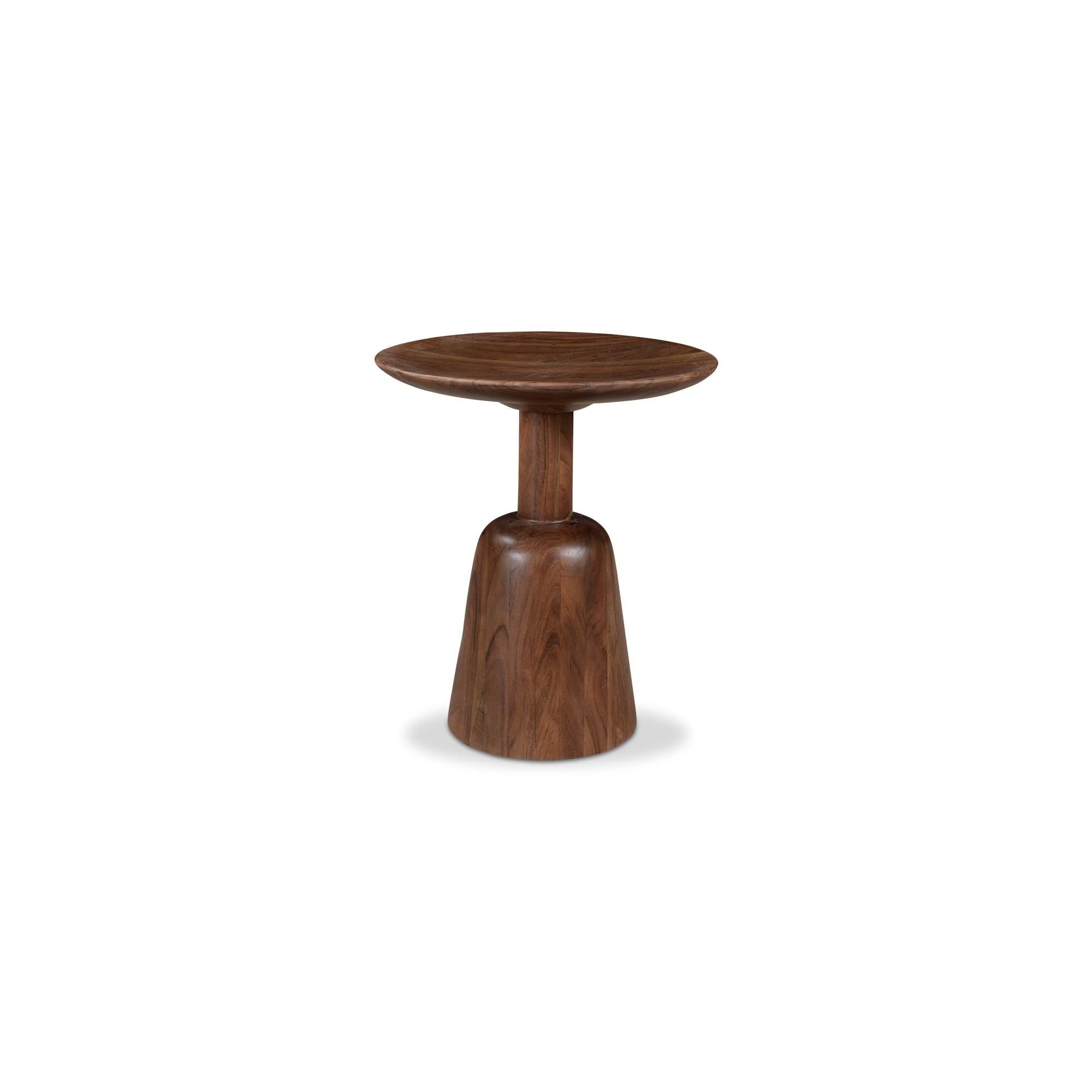 Moe's Home Nels Dark Brown Solid Acacia Wood End Table - Image 1