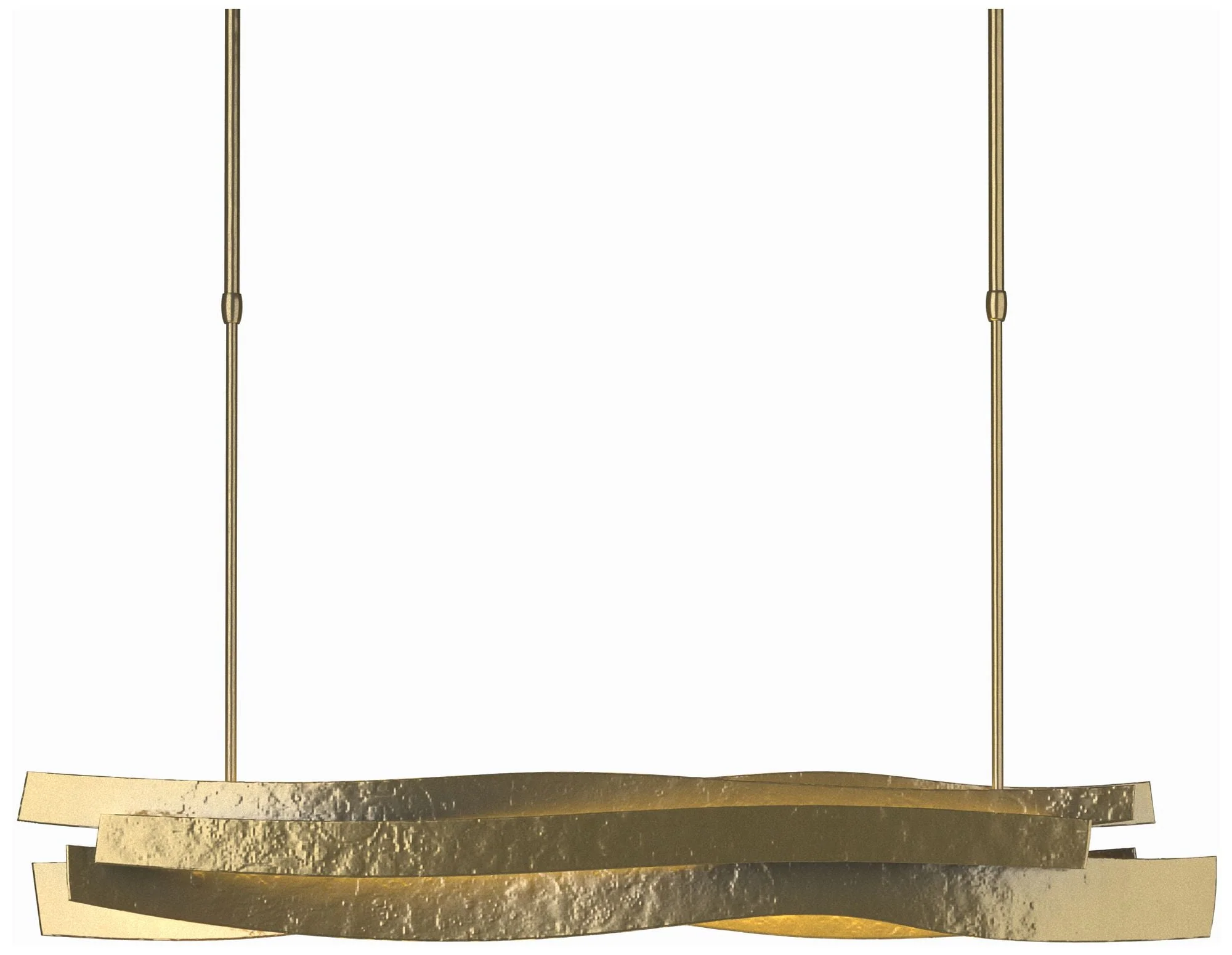 Landscape 37.4" Wide Modern Brass Standard LED Pendant - Image 1