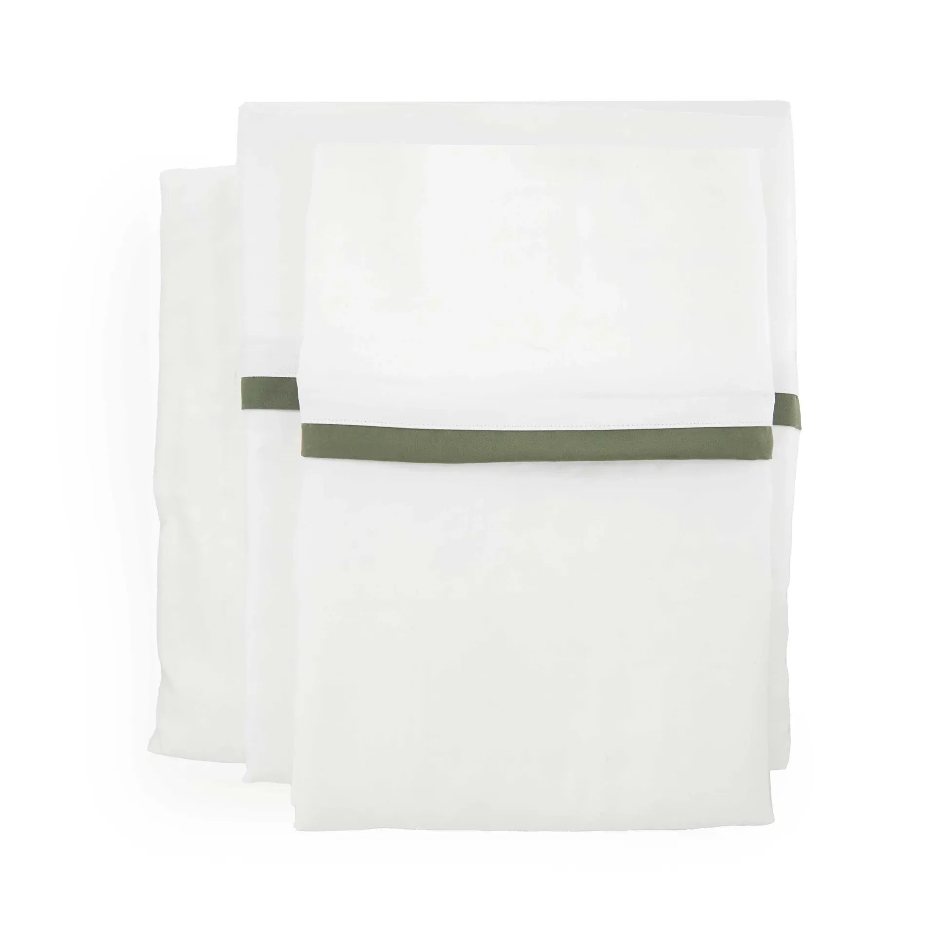 Pom Pom at Home Langston Bamboo Sateen Sheet Set ~ Moss Flange ~ Available in Twin, Queen and King Sizes - Image 2