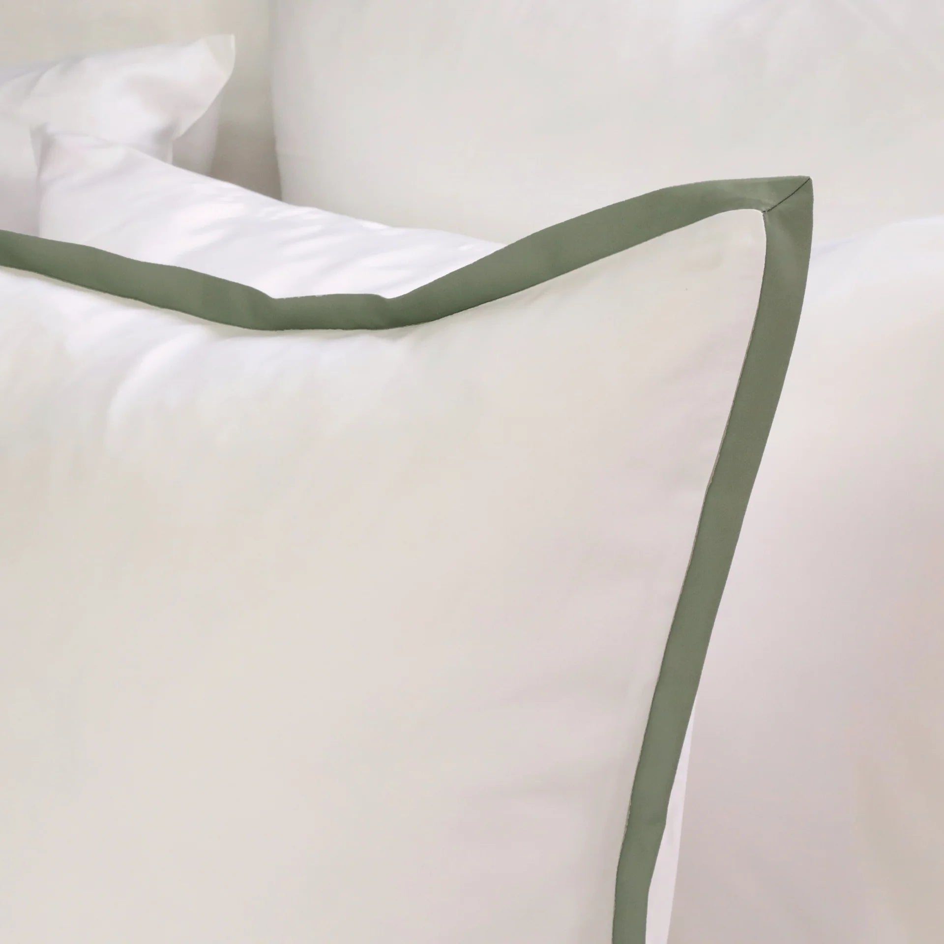 Pom Pom at Home Langston Bamboo Sateen Duvet Cover Set ~ Moss Flange ~ Available in Twin, Queen and King Sizes - Image 2