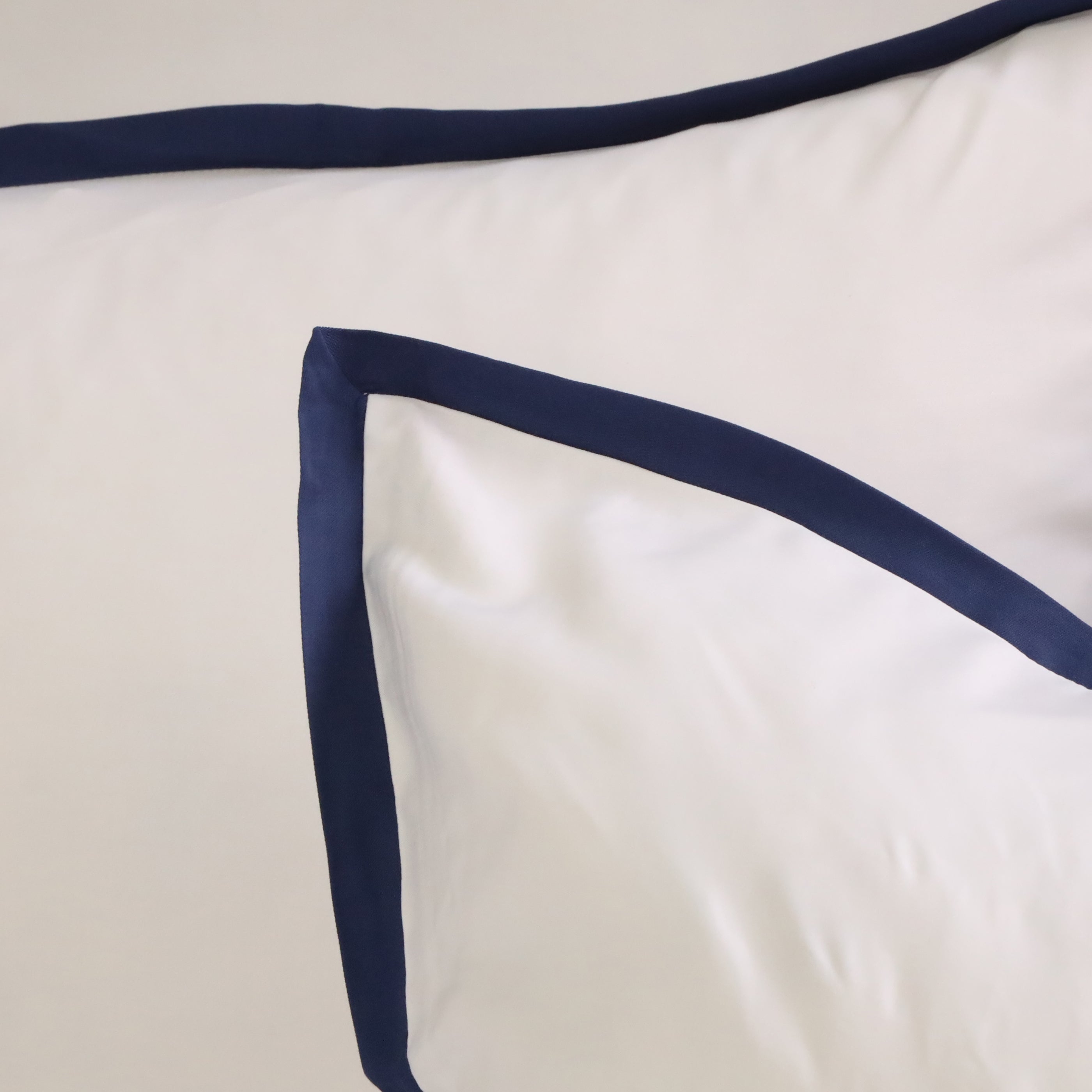 Pom Pom at Home Langston Bamboo Sateen Duvet Cover Set ~ Navy Flange ~ Available in Twin, Queen and King Sizes - Image 2
