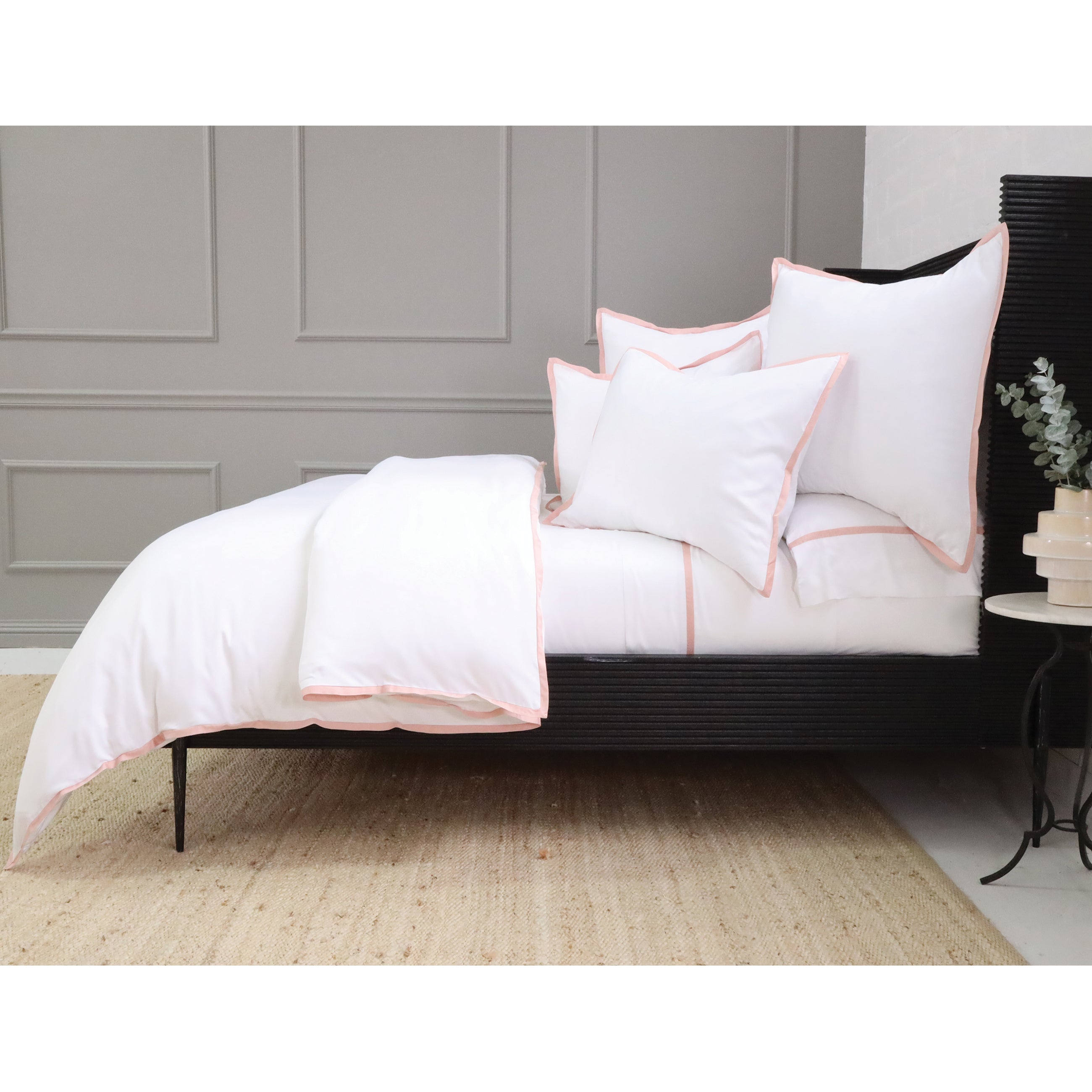 Pom Pom at Home Langston Bamboo Sateen Duvet Cover Set ~  Pink Flange ~ Available in Twin, Queen and King Sizes - Image 3