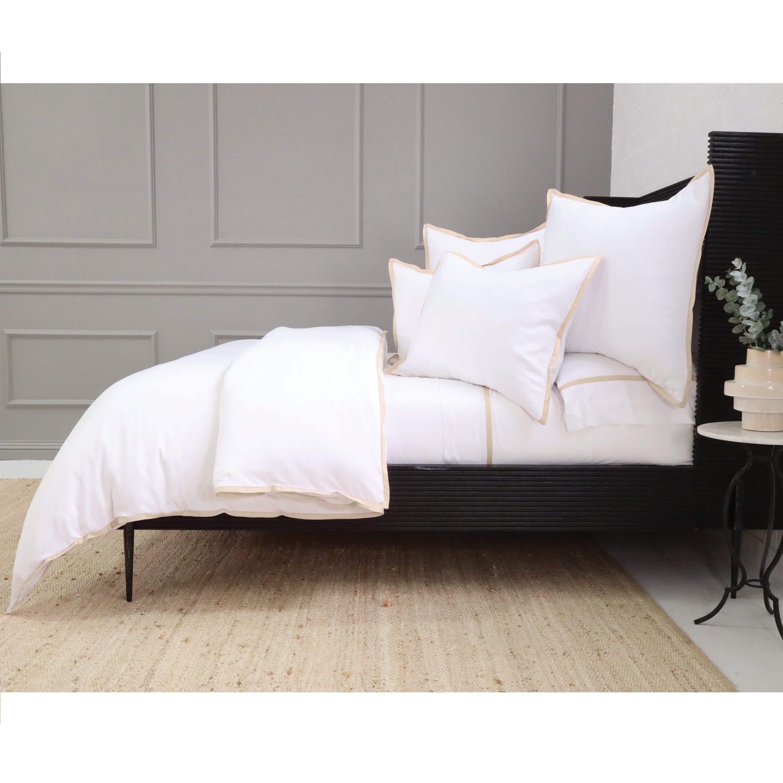 Pom Pom at Home Langston Bamboo Sateen Duvet Cover Set ~ Sand Flange ~ Available in Twin, Queen and King Sizes - Image 3