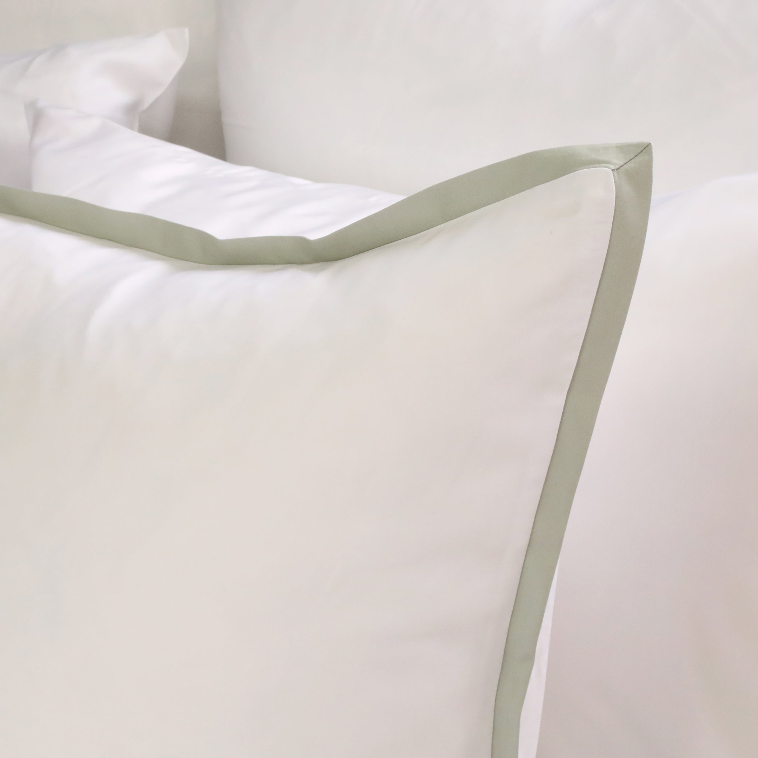Pom Pom at Home Langston Bamboo Sateen Duvet Cover Set ~ Sea Glass Flange ~ Available in Twin, Queen and King Sizes - Image 2