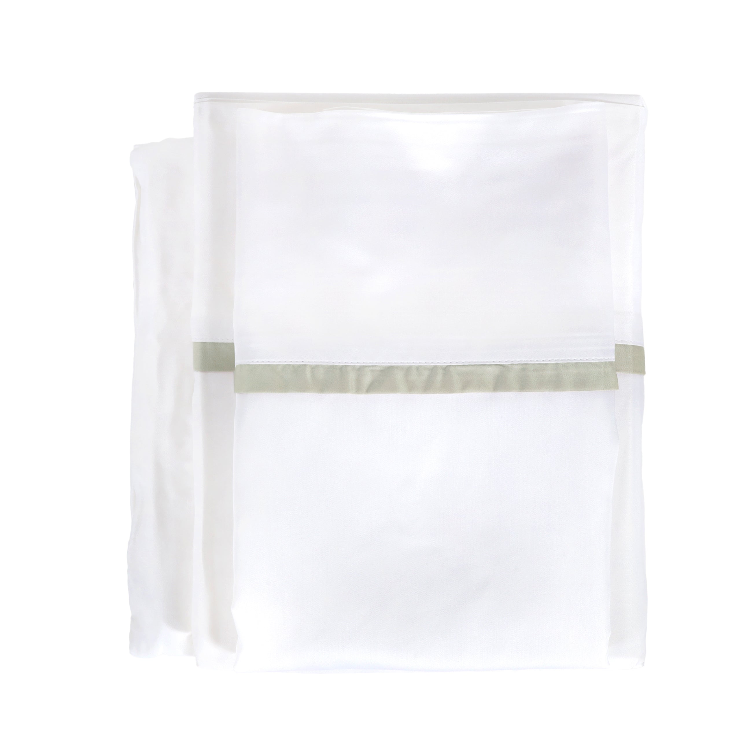 Pom Pom at Home Langston Bamboo Sateen Sheet Set ~ Sea Glass Flange ~ Available in Twin, Queen and King Sizes - Image 2