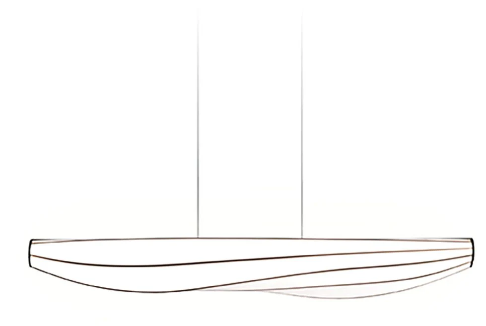 Lenis 64.5"W Aluminum Accented White Fabric 2700K P1 LED Linear Pendan - Image 1