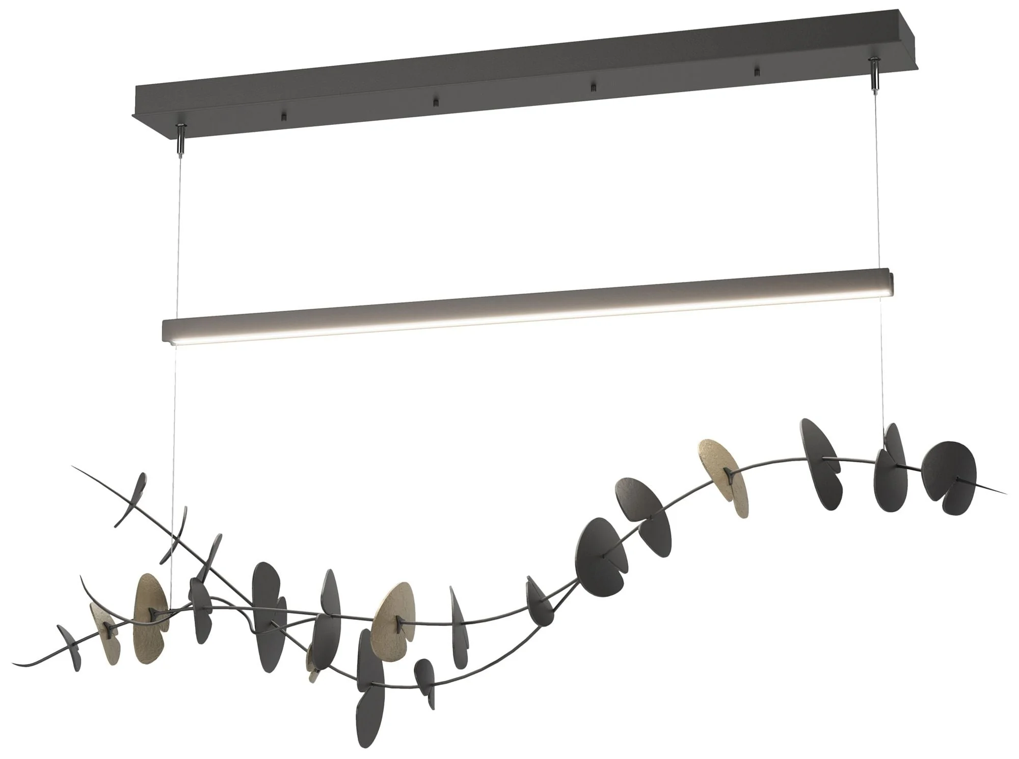 Lily LED Pendant - Black - Gold - Image 1