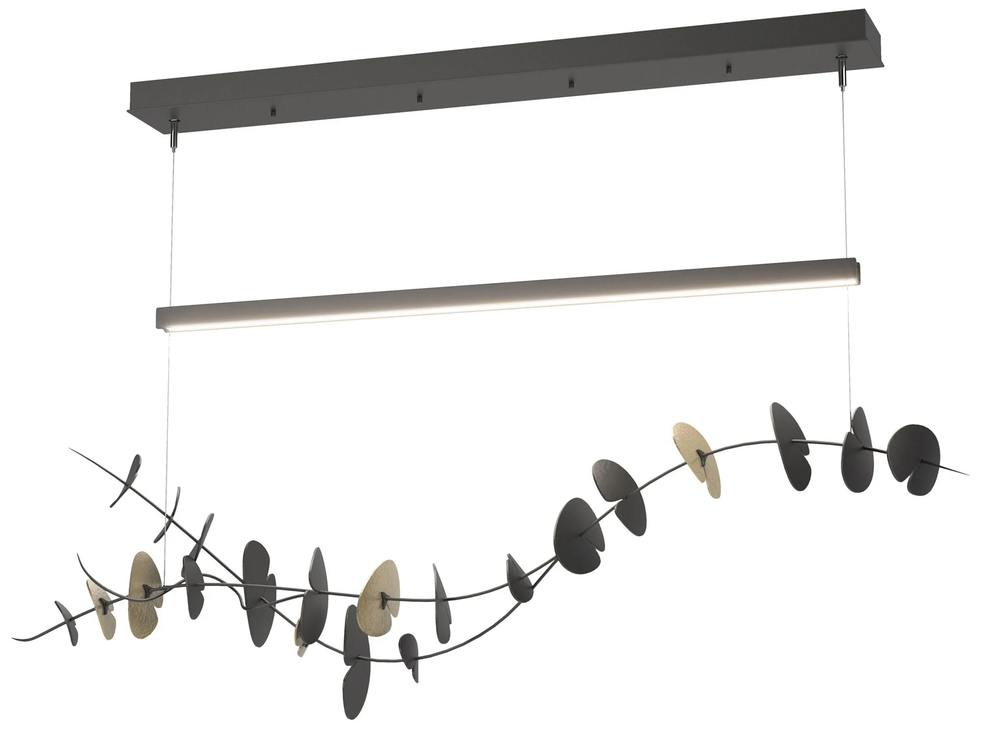 Lily LED Pendant - Black - Modern Brass - Image 1