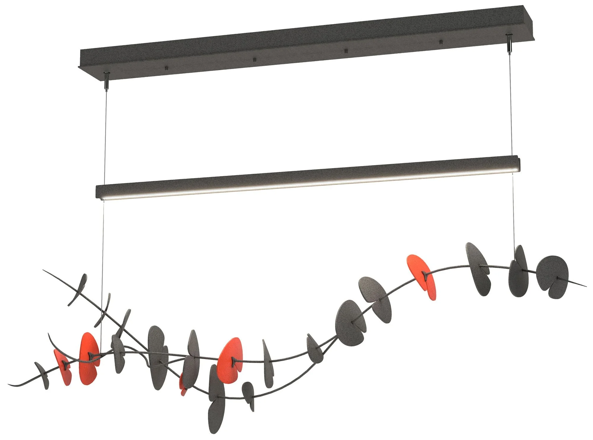 Lily LED Pendant - Iron - Satin Red - Image 1