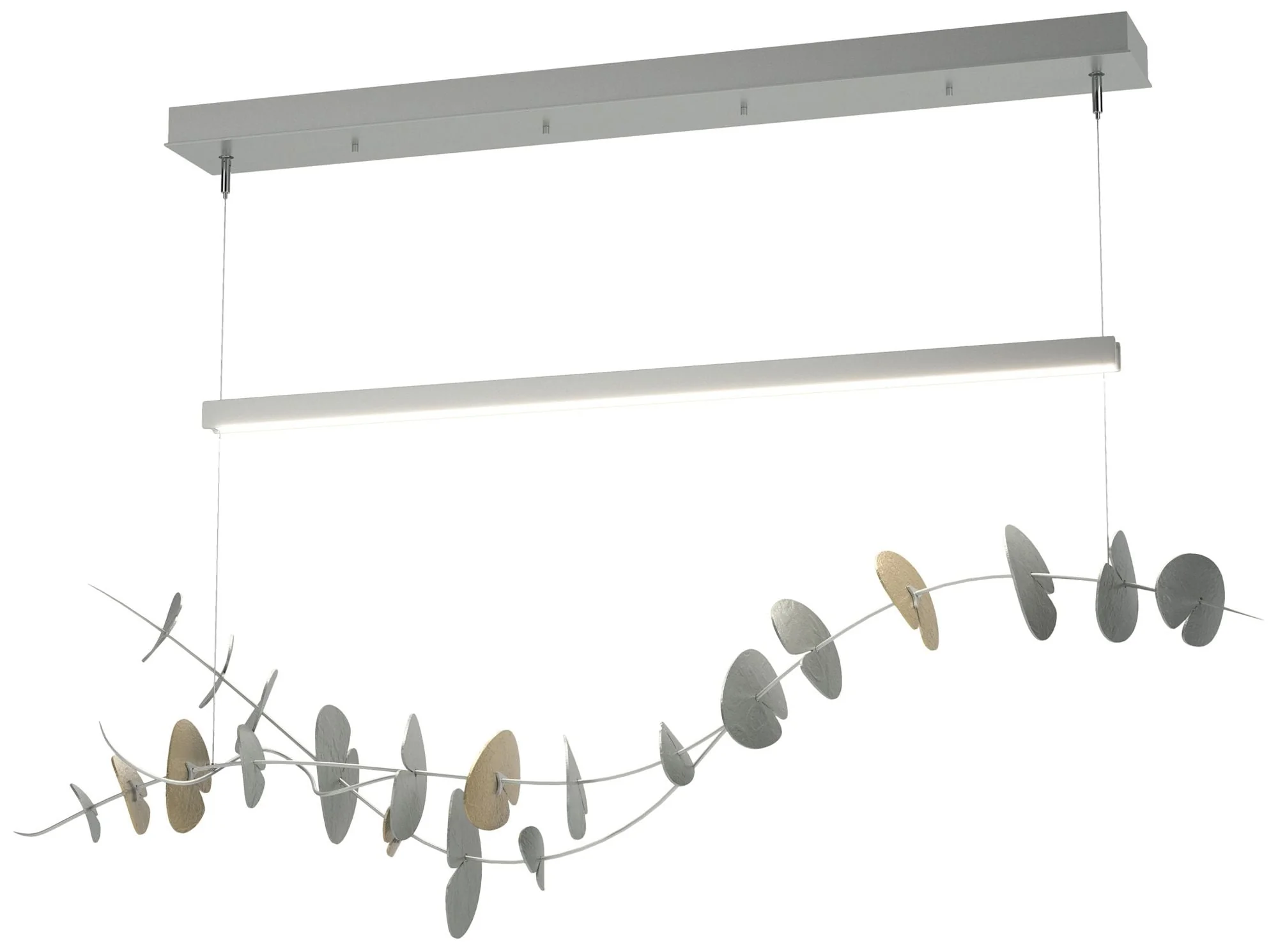 Lily LED Pendant - Platinum - Modern Brass - Image 1