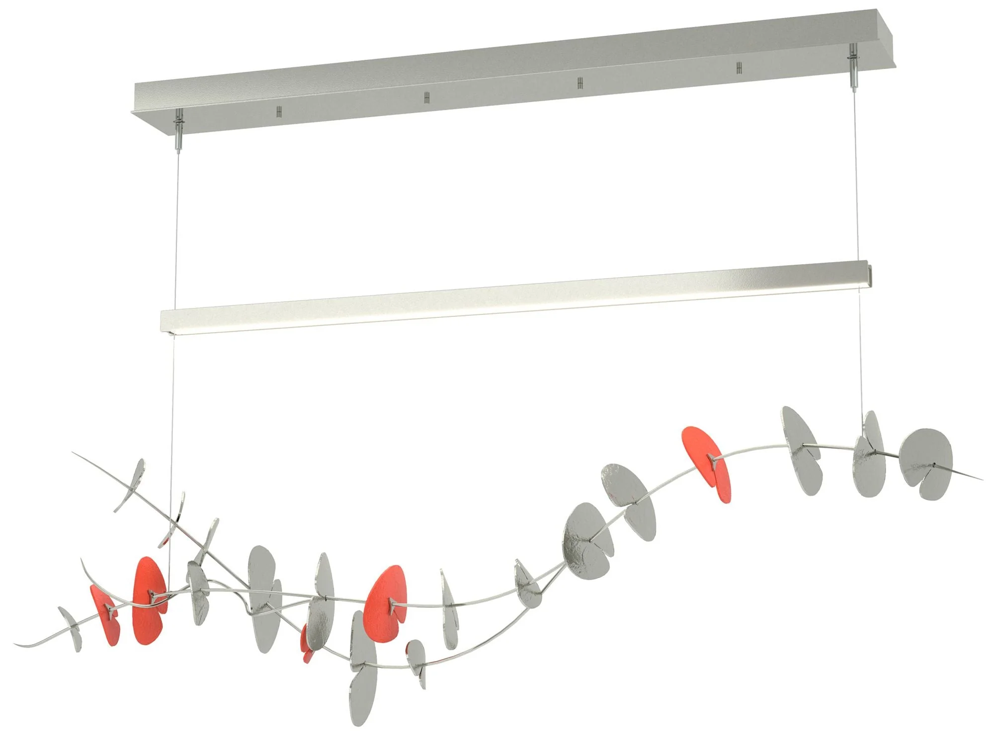 Lily LED Pendant - Sterling - Satin Red - Image 1