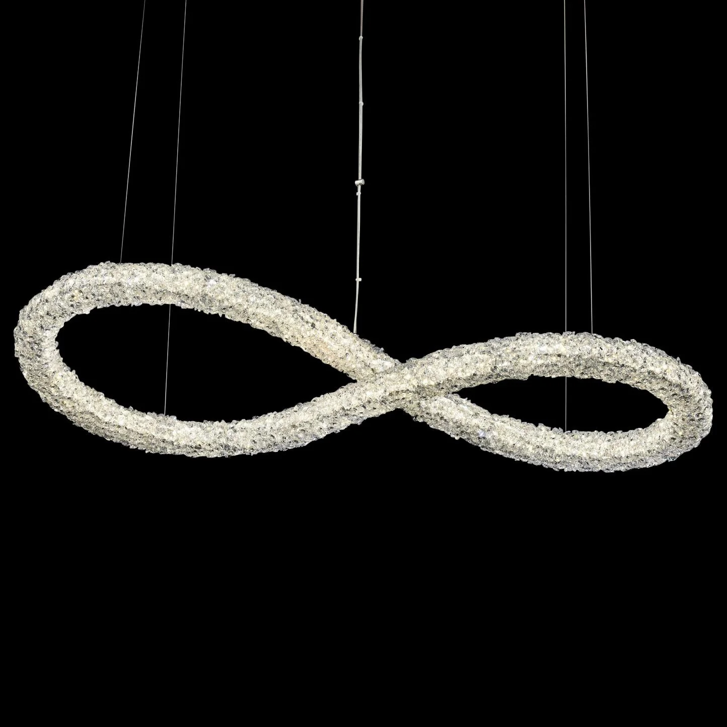Lina 48"W Chrome Infinity LED Kitchen Island Light Pendant - Image 1