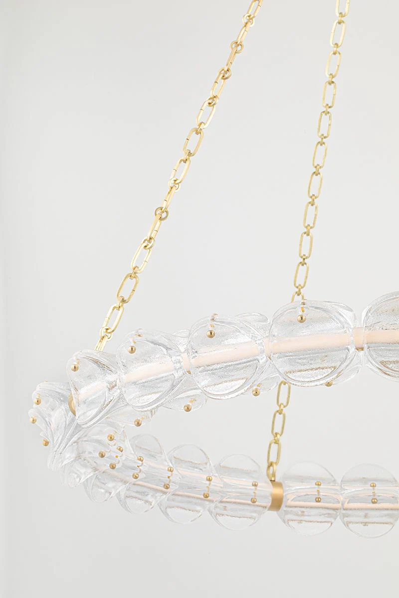 Lindley Large LED Chandelier Aged Brass - Image 2