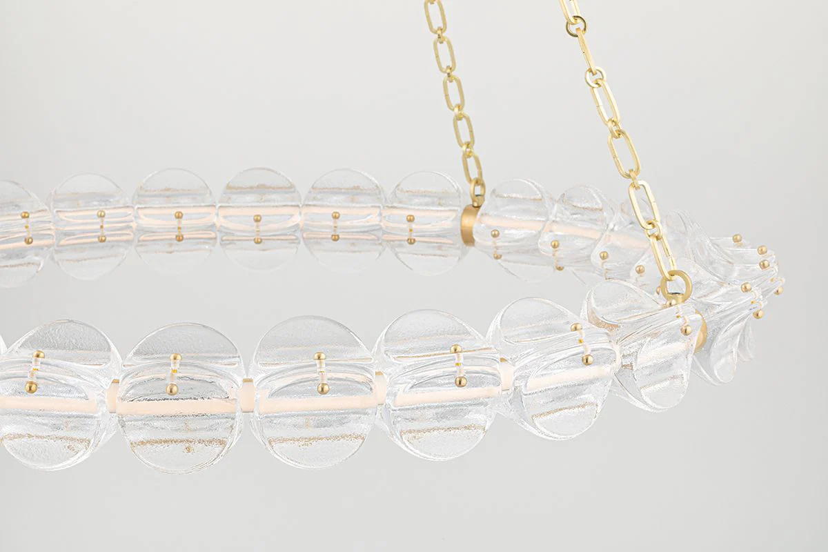 Lindley Large LED Chandelier Aged Brass - Image 3