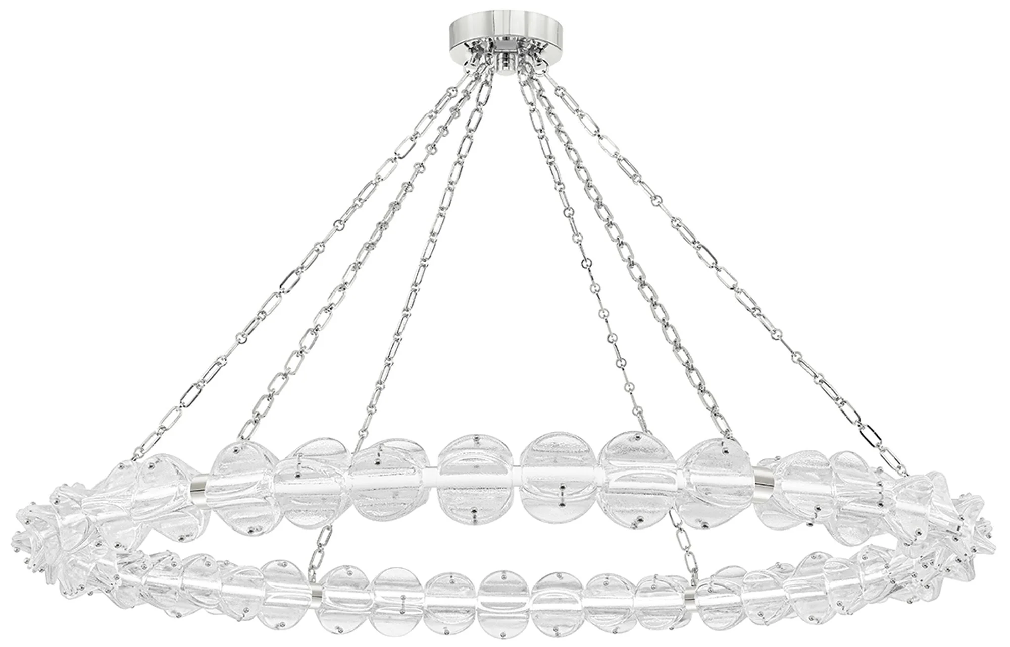 Lindley Lg LED Chandelier P Nickel - Image 1