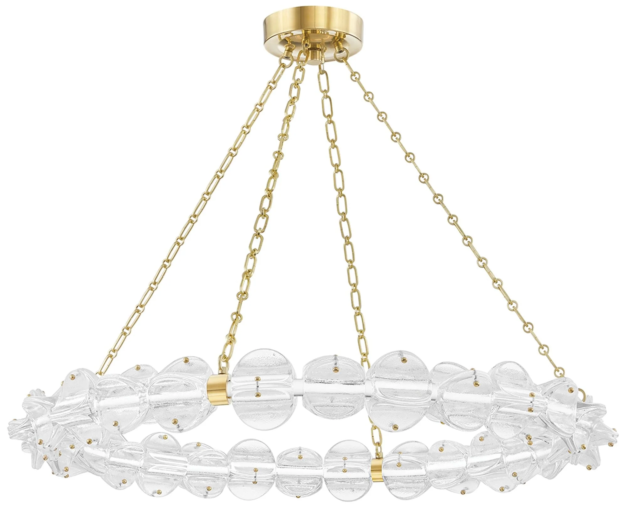 Lindley Small LED Chandelier Aged Brass - Image 1