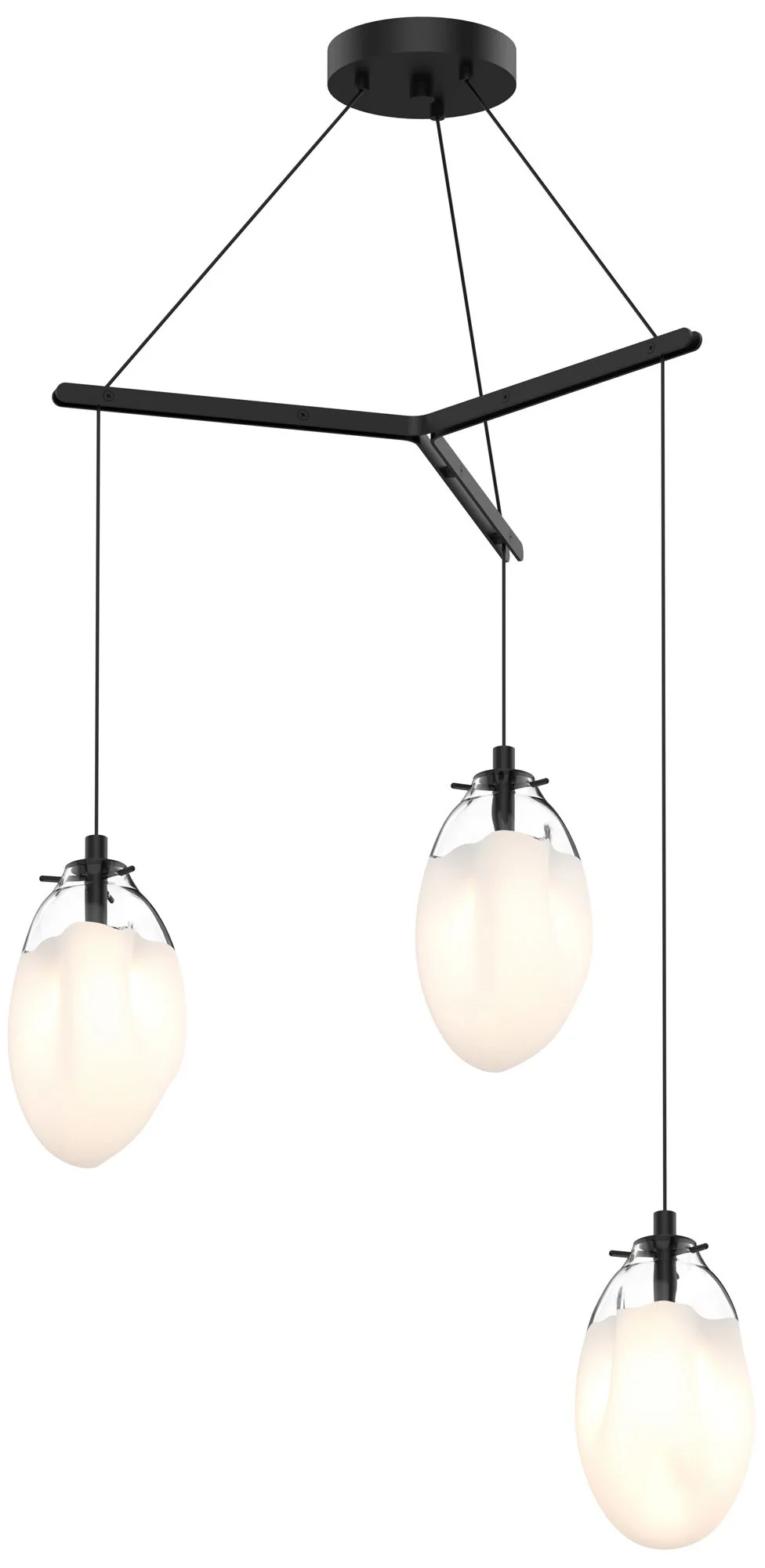 Liquid 27" Wide 3-Light Satin Black Pendant - Image 1