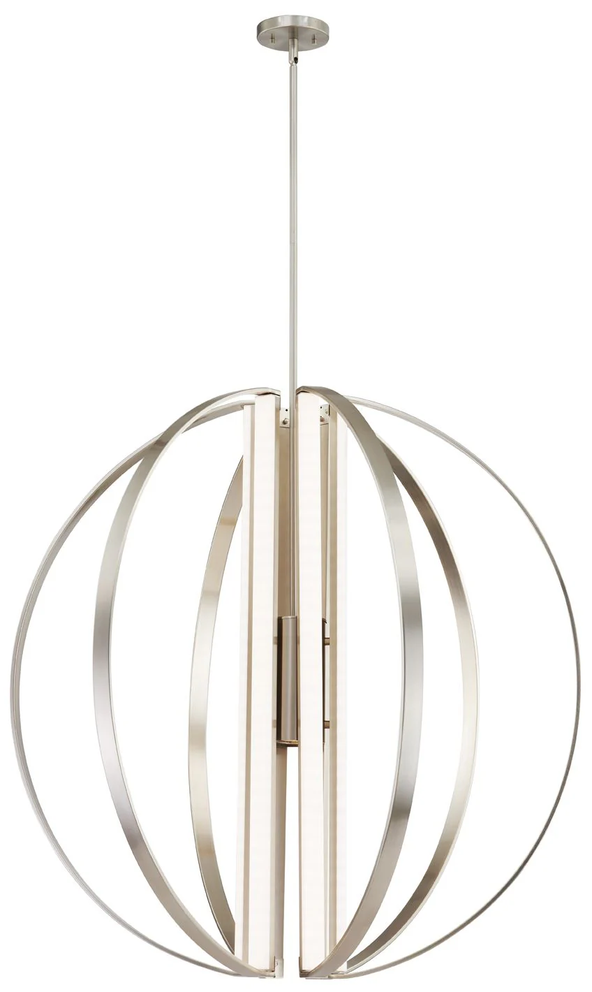Liv 36" LED 7-Light Chandelier - Brushed Nickel - Image 1