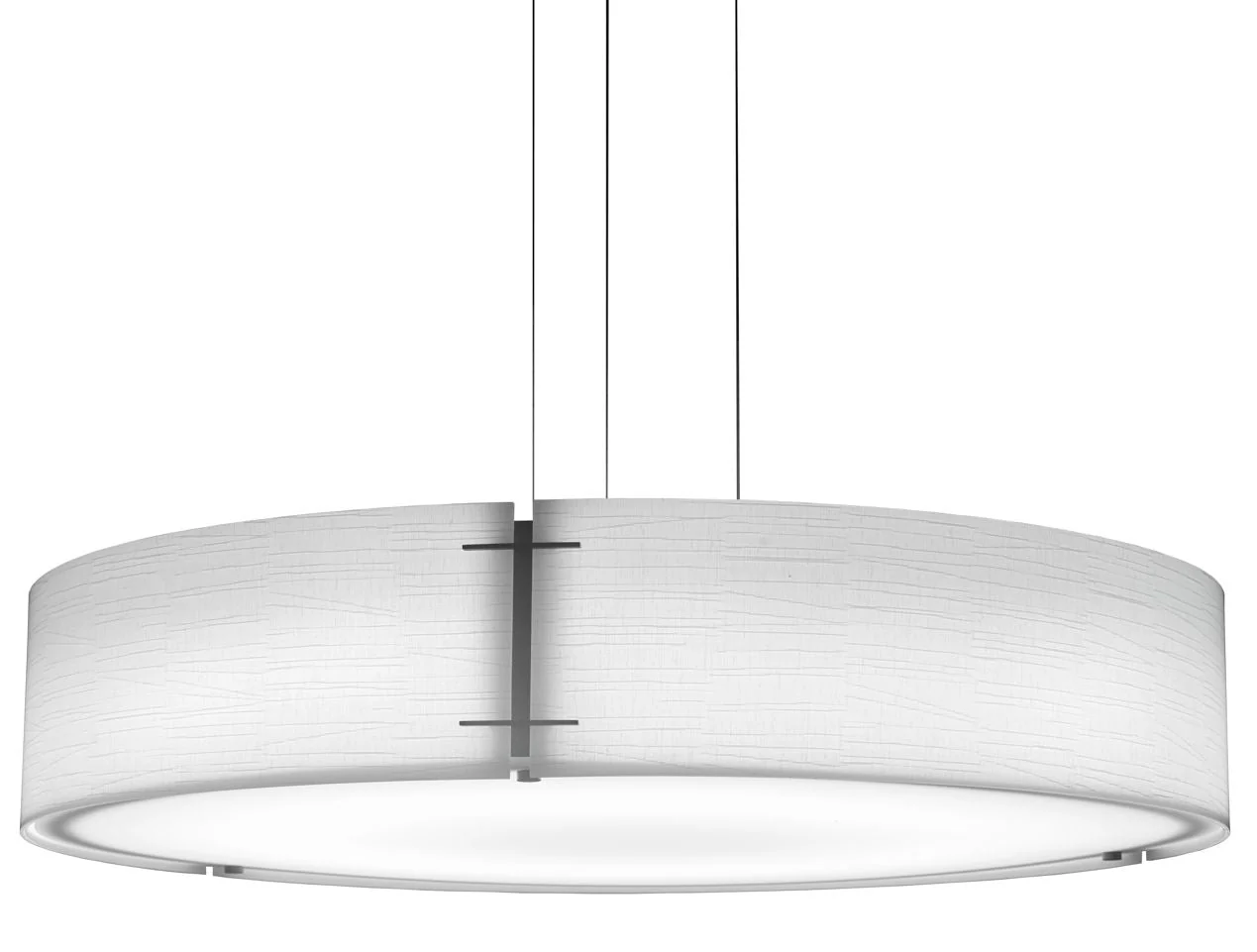 Loom 36" Dia. Modern Linen Pendant LED - Image 1