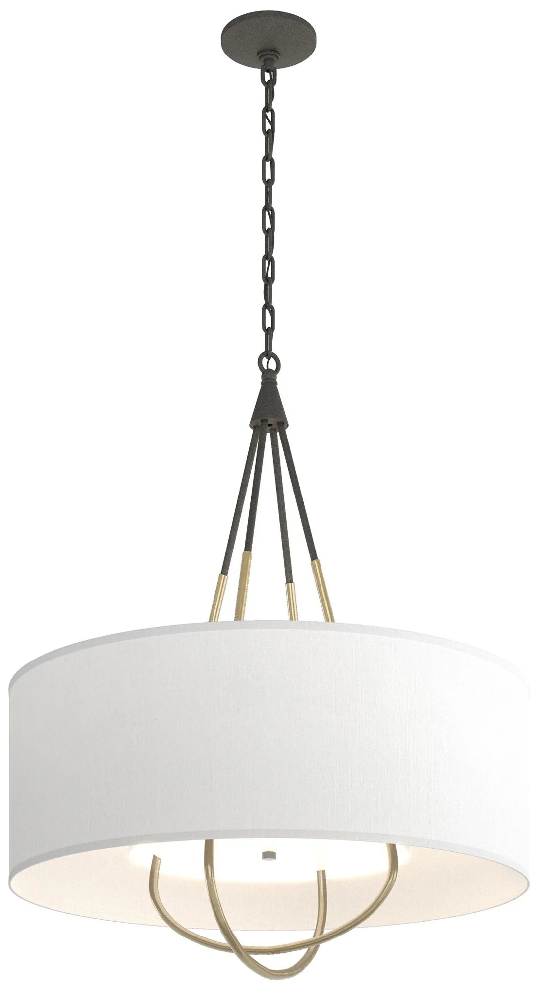 Loop Pendant - Iron - Modern Brass - Anna Shade - Image 1