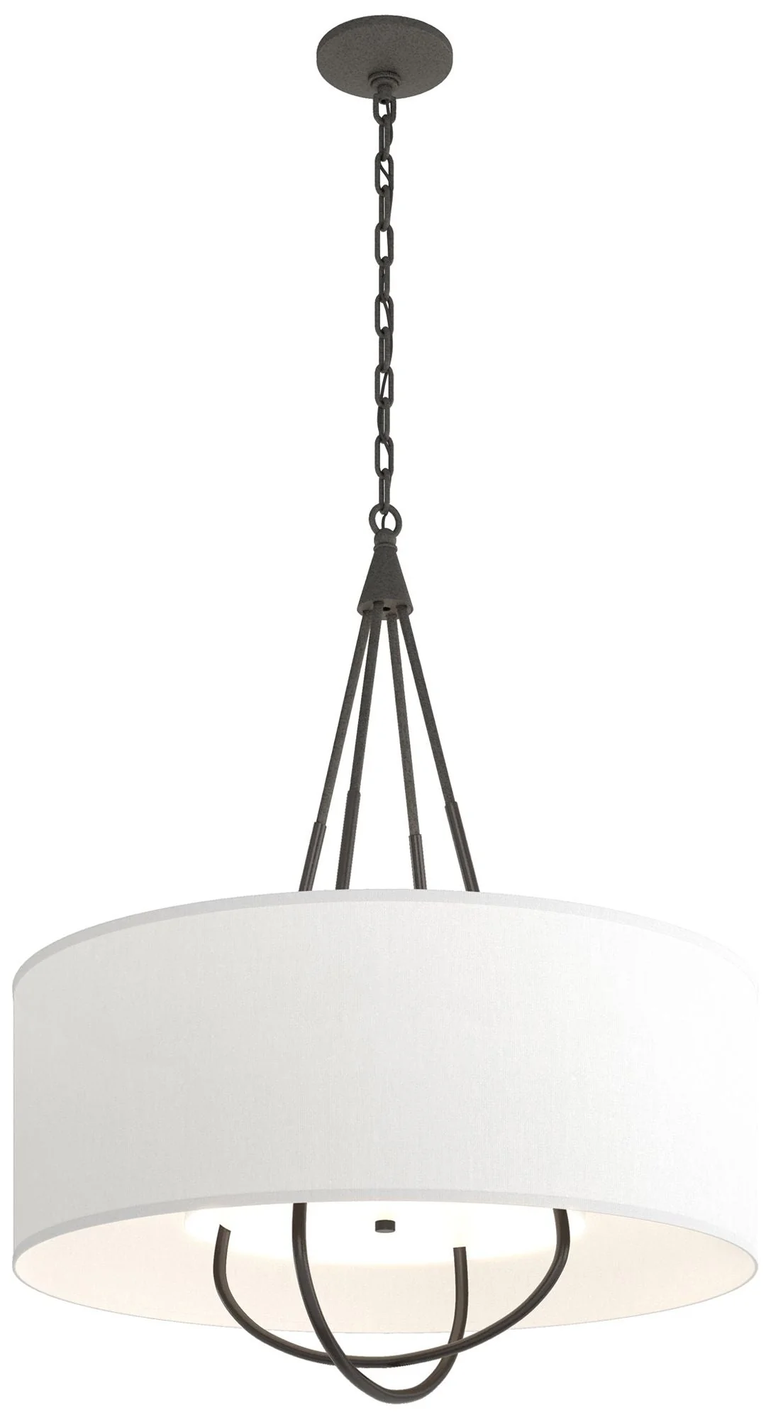 Loop Pendant - Iron - Oil Rubbed Bronze - Anna Shade - Image 1