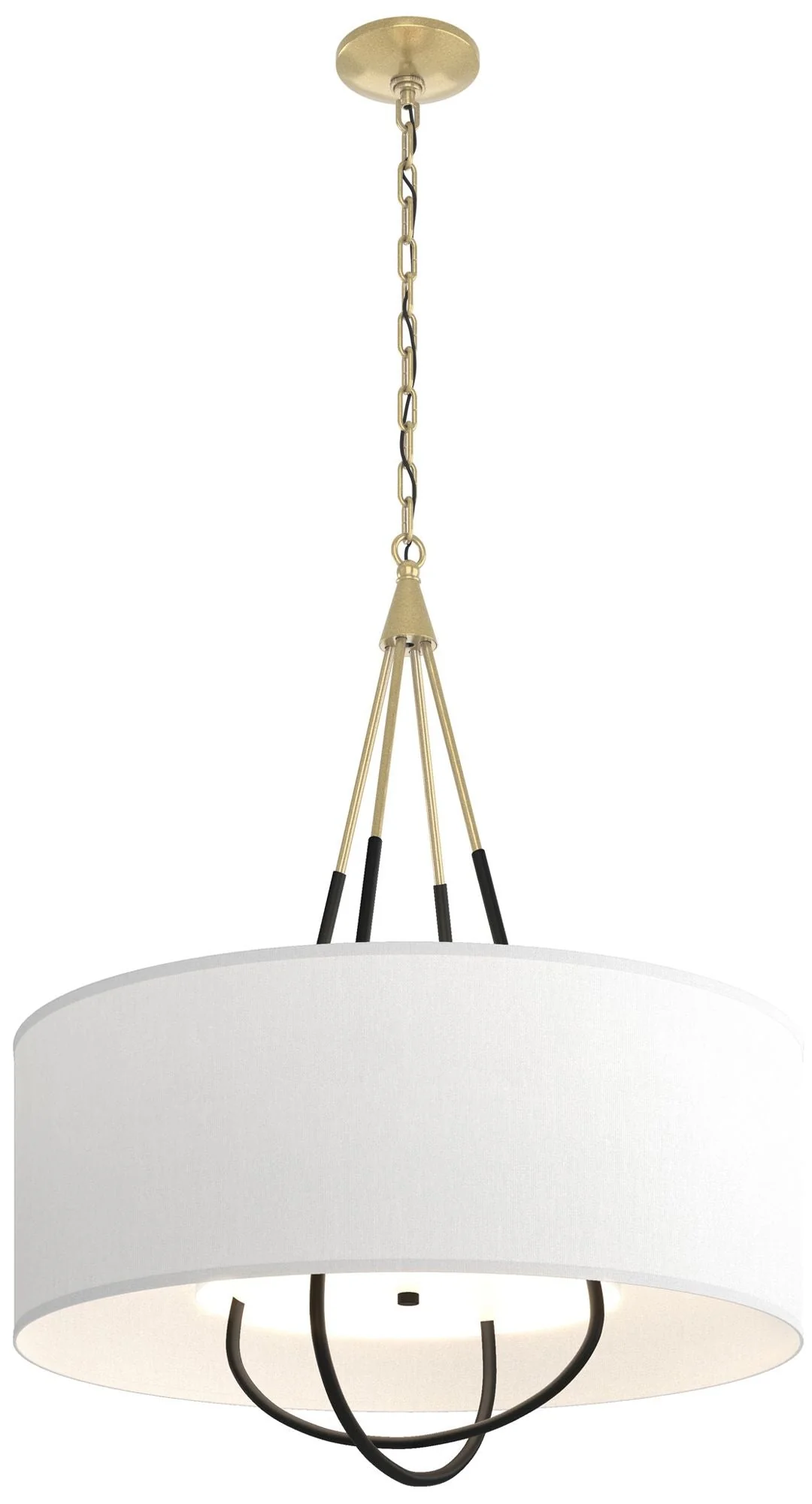 Loop Pendant - Modern Brass - Black - Anna Shade - Image 1