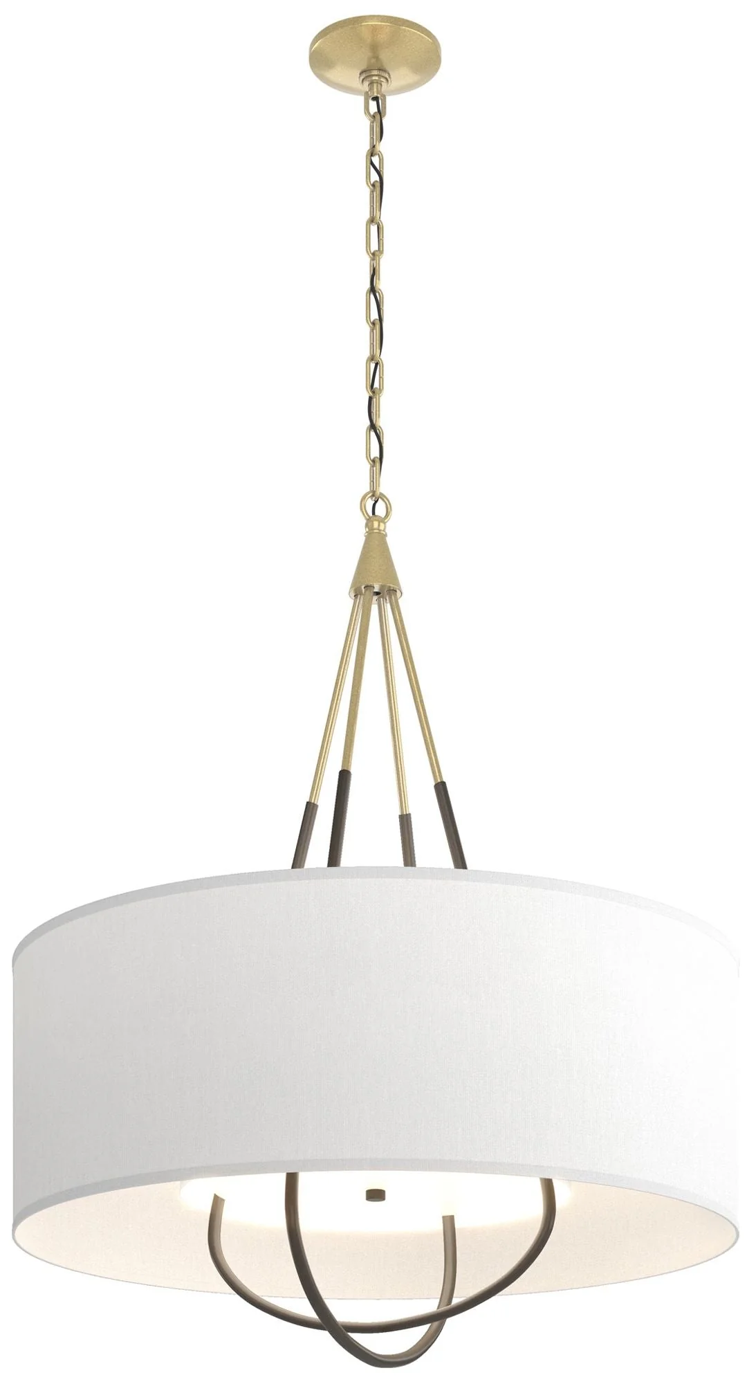 Loop Pendant - Modern Brass - Dark Smoke - Anna Shade - Image 1