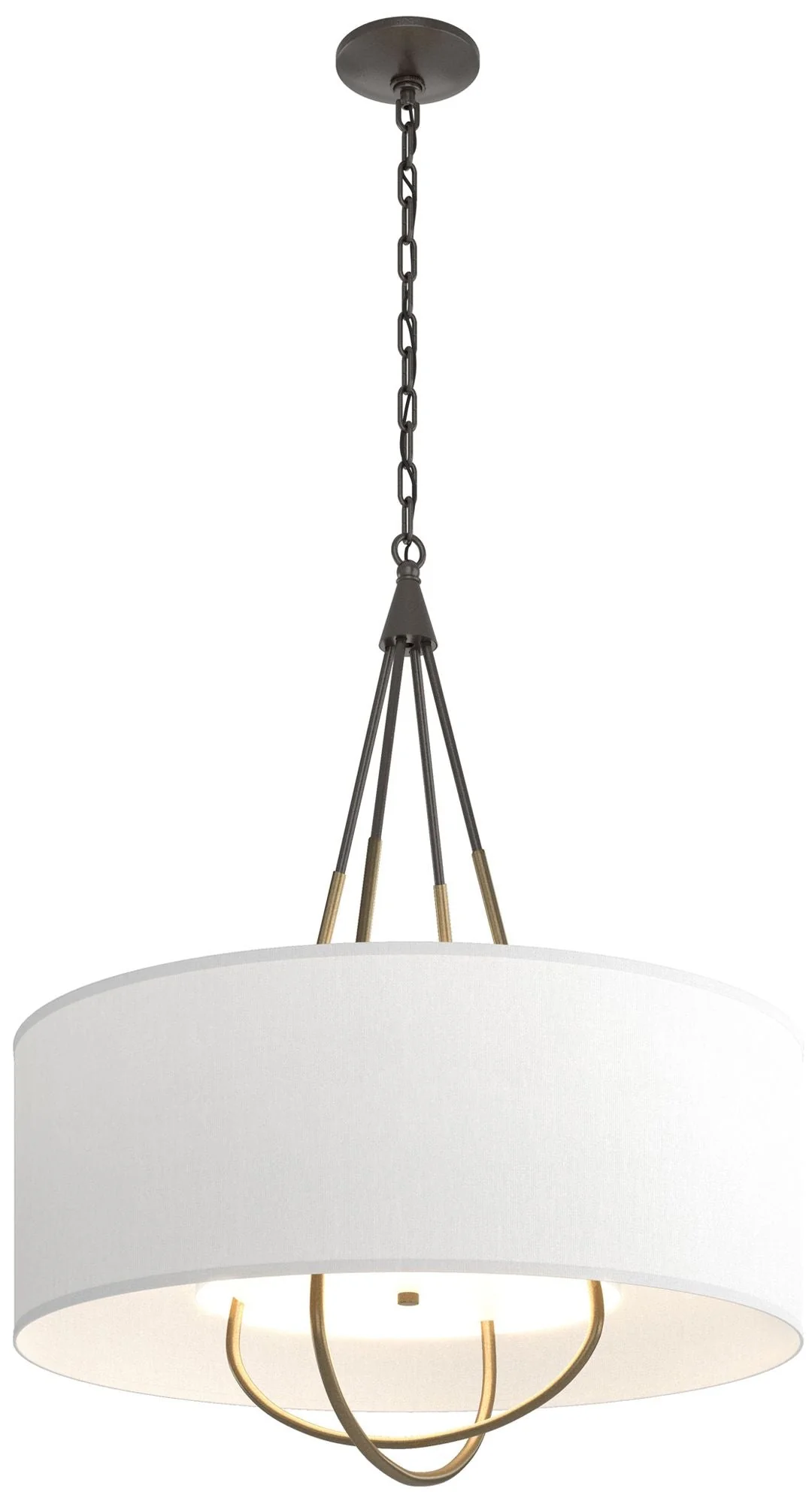 Loop Pendant - Oil Rubbed Bronze - Gold - Anna Shade - Image 1