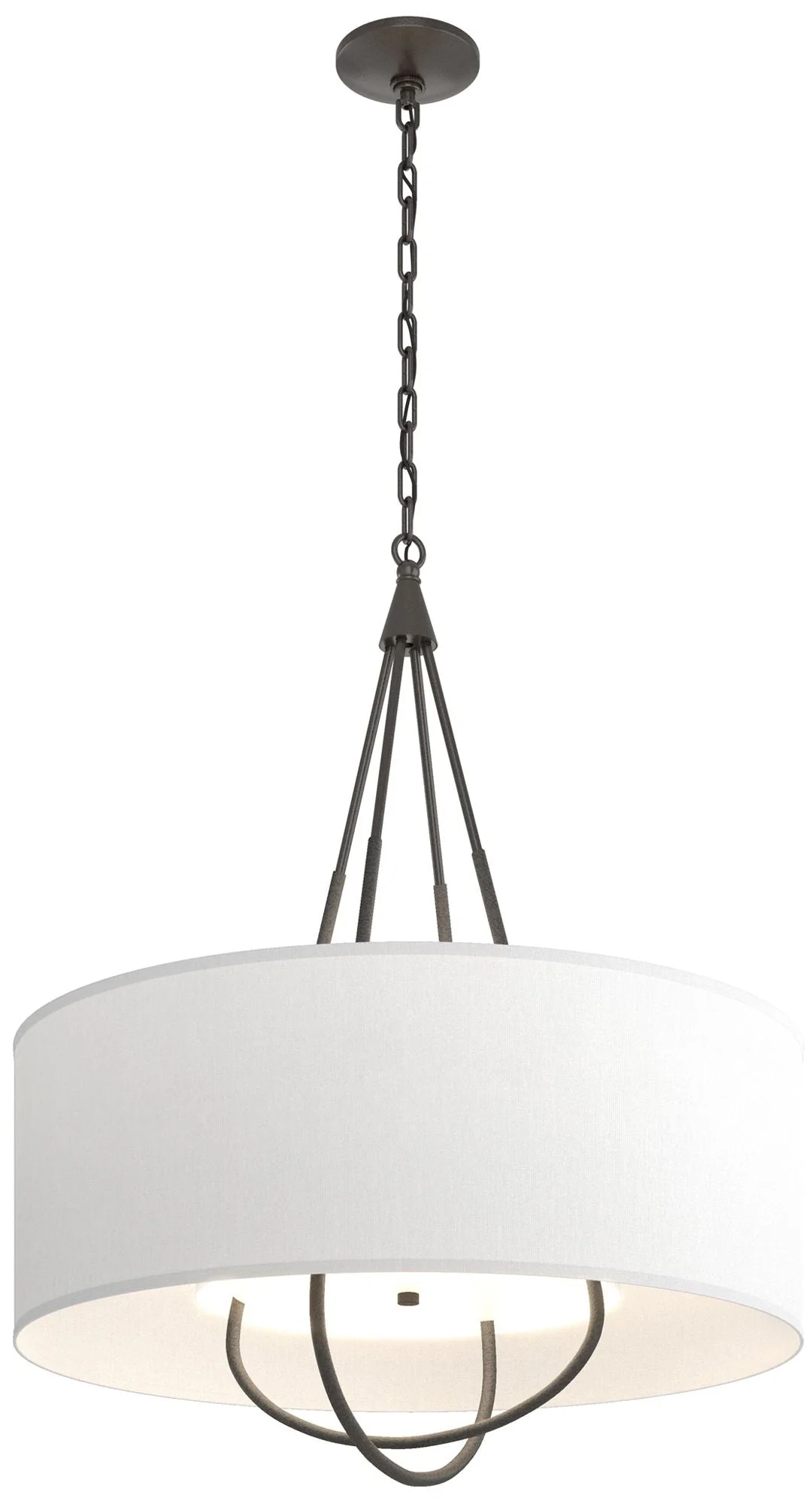Loop Pendant - Oil Rubbed Bronze - Iron - Anna Shade - Image 1