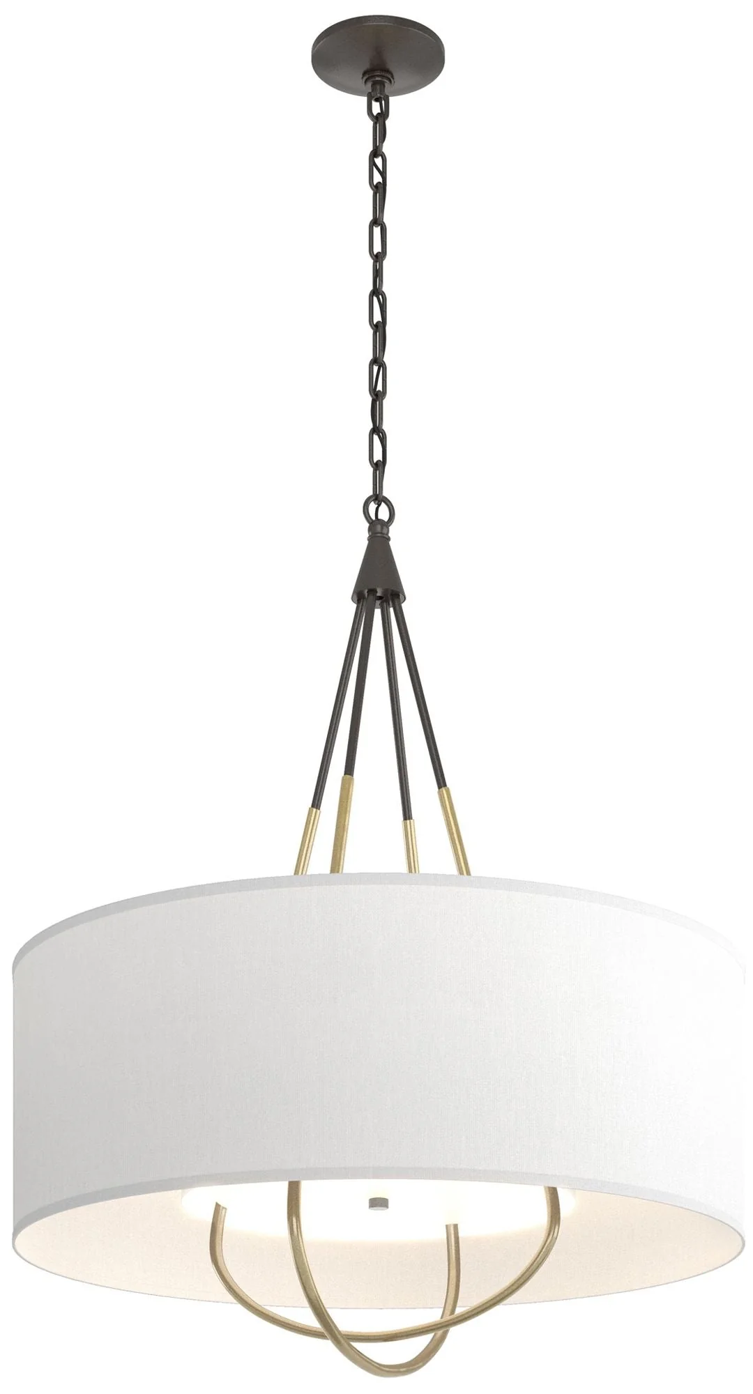 Loop Pendant - Oil Rubbed Bronze - Modern Brass - Anna Shade - Image 1