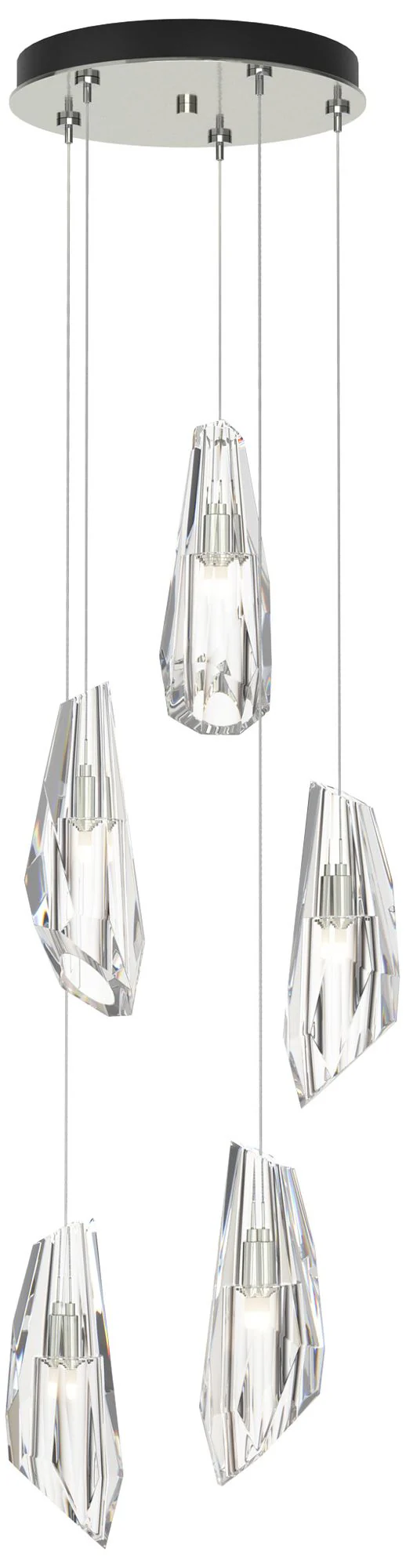 Luma 14.5" Wide 5-Light Sterling Crystal Long Pendant - Image 1