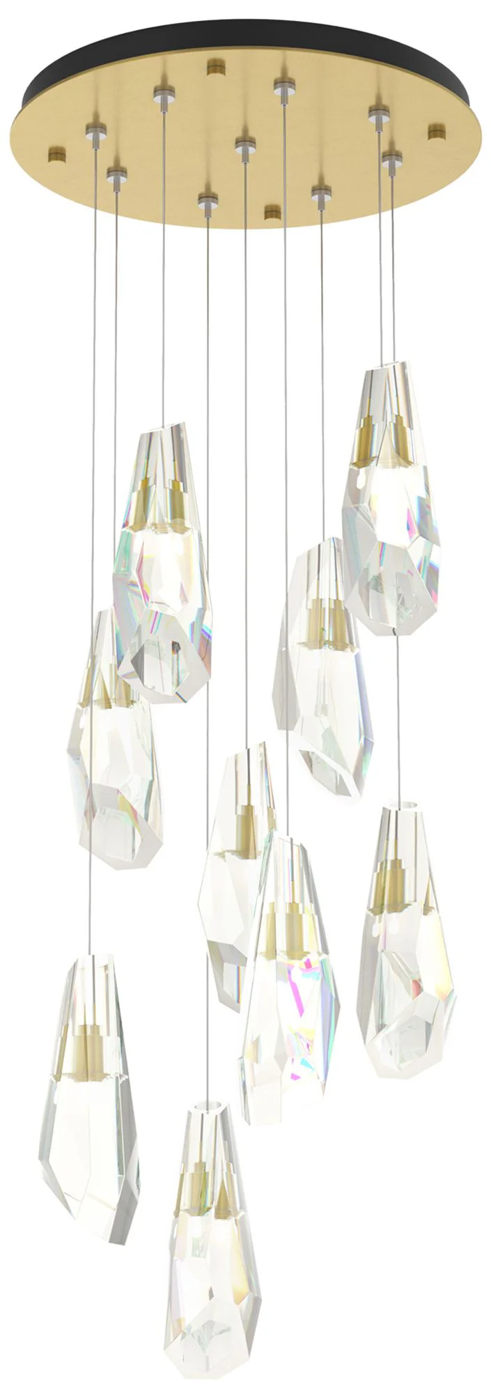 Luma 9-Light Large Crystal Round Pendant - Modern Brass - Crystal - Image 1