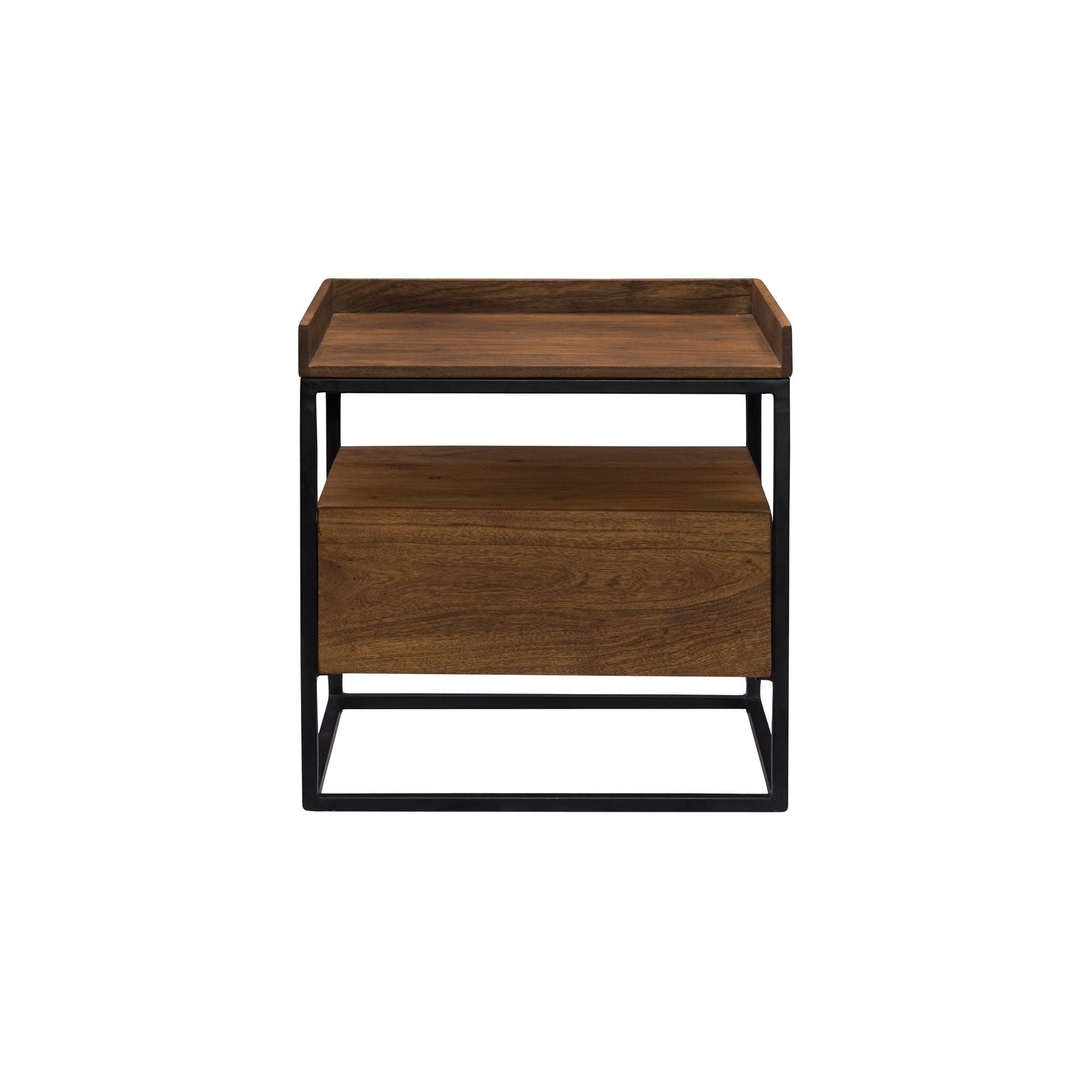 Moe's Home Collection Vancouver Solid Acacia Side Table - Image 1