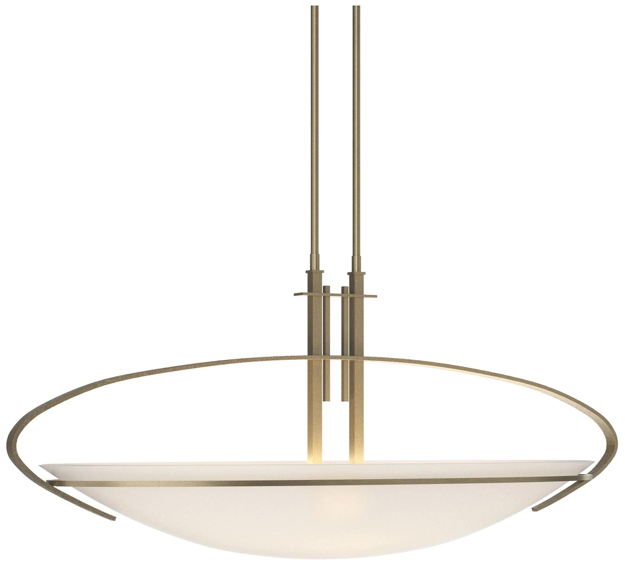 Mackintosh 32.5"W Soft Gold Standard Pendant With Opal Glass Shade - Image 1
