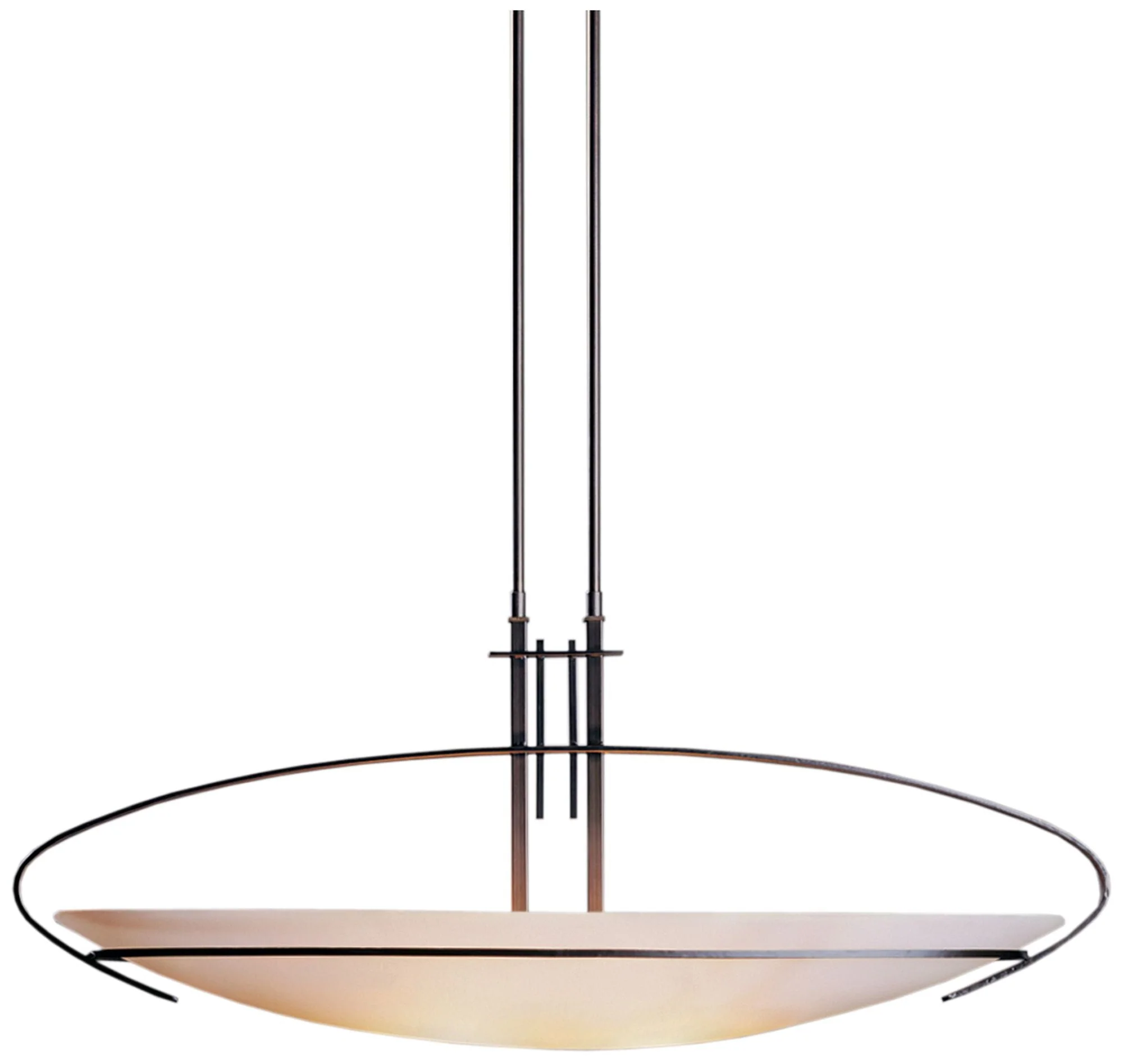 Mackintosh Pendant - Dark Smoke Finish - Opal Glass - Standard Height - Image 1