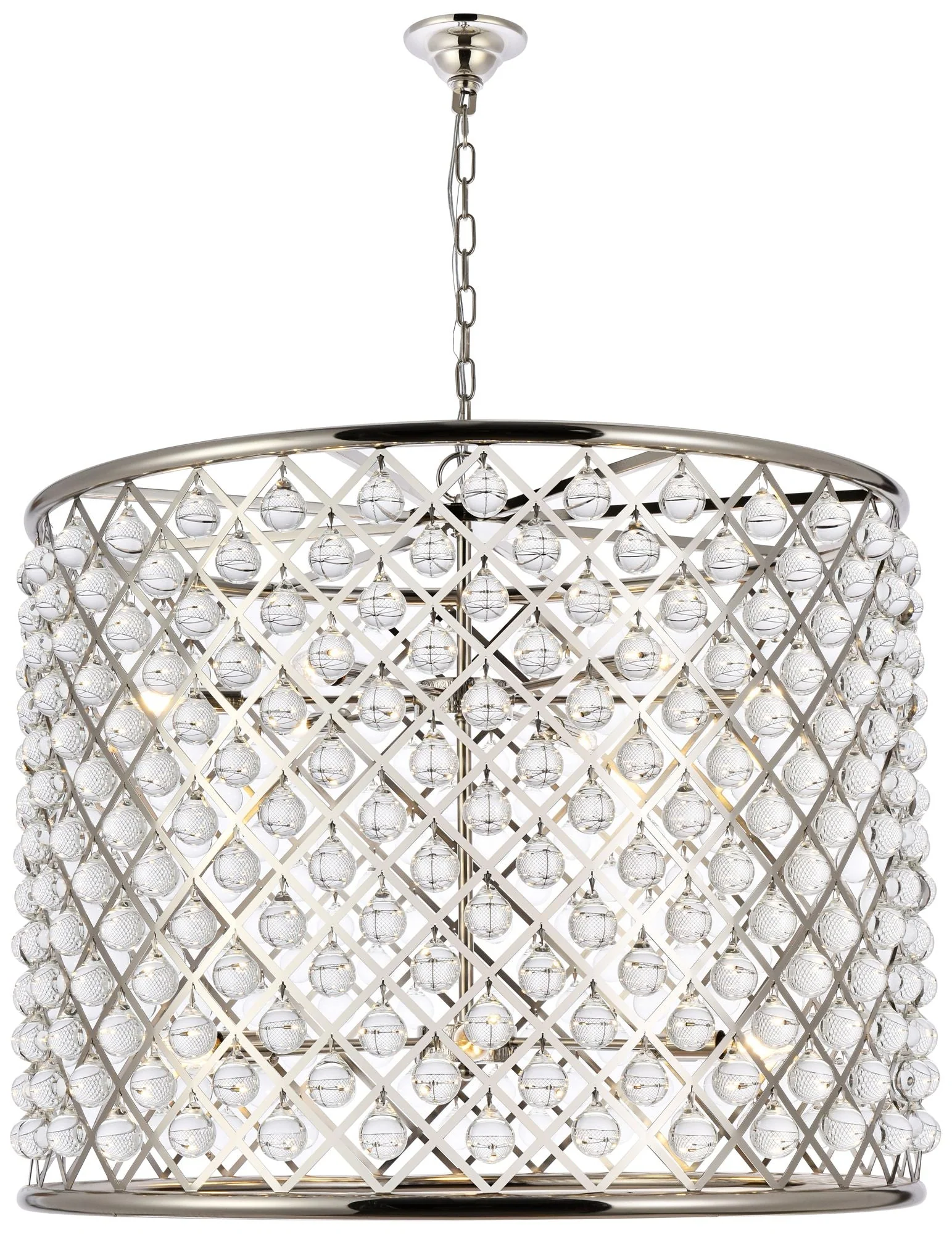 Madison 12 Light Polished Nickel Chandelier Clear - Image 2