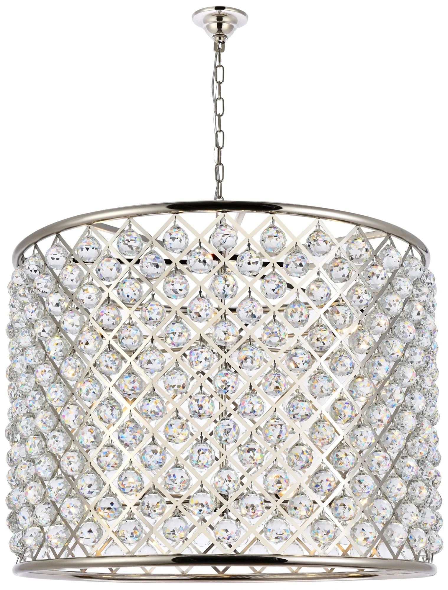 Madison 12 Lt Polished Nickel Chandelier Clear - Image 2