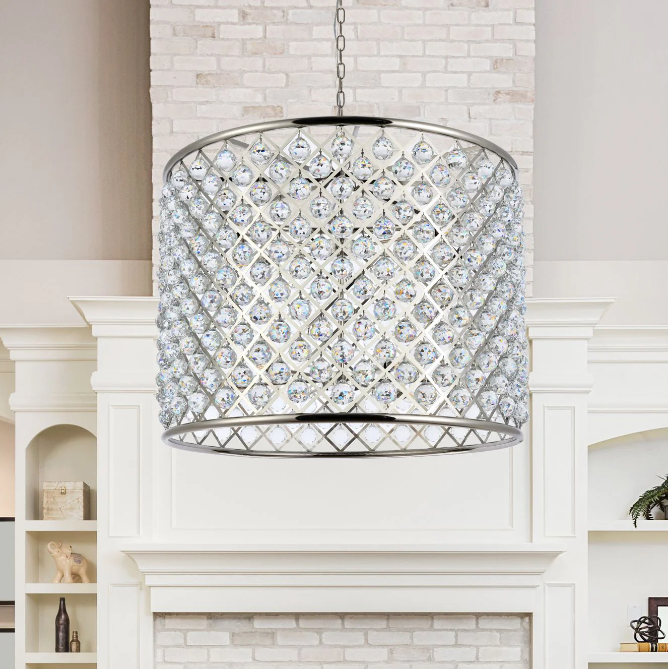 Madison 12 Lt Polished Nickel Chandelier Clear - Image 1
