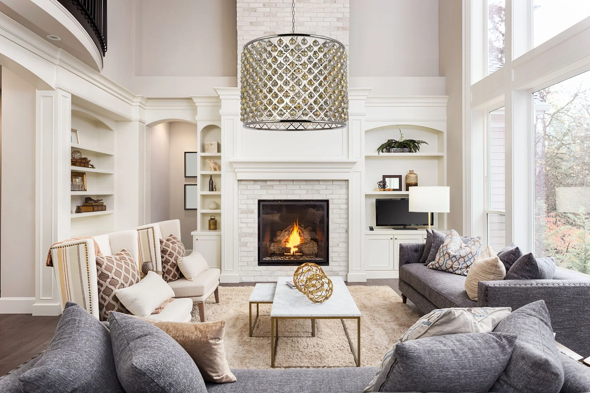 Madison 12 Lt Polished Nickel Chandelier Golden Teak - Image 3