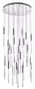 Main St. 30" Wide Polish Nickel LED Multi-Light Pendant - Image 3