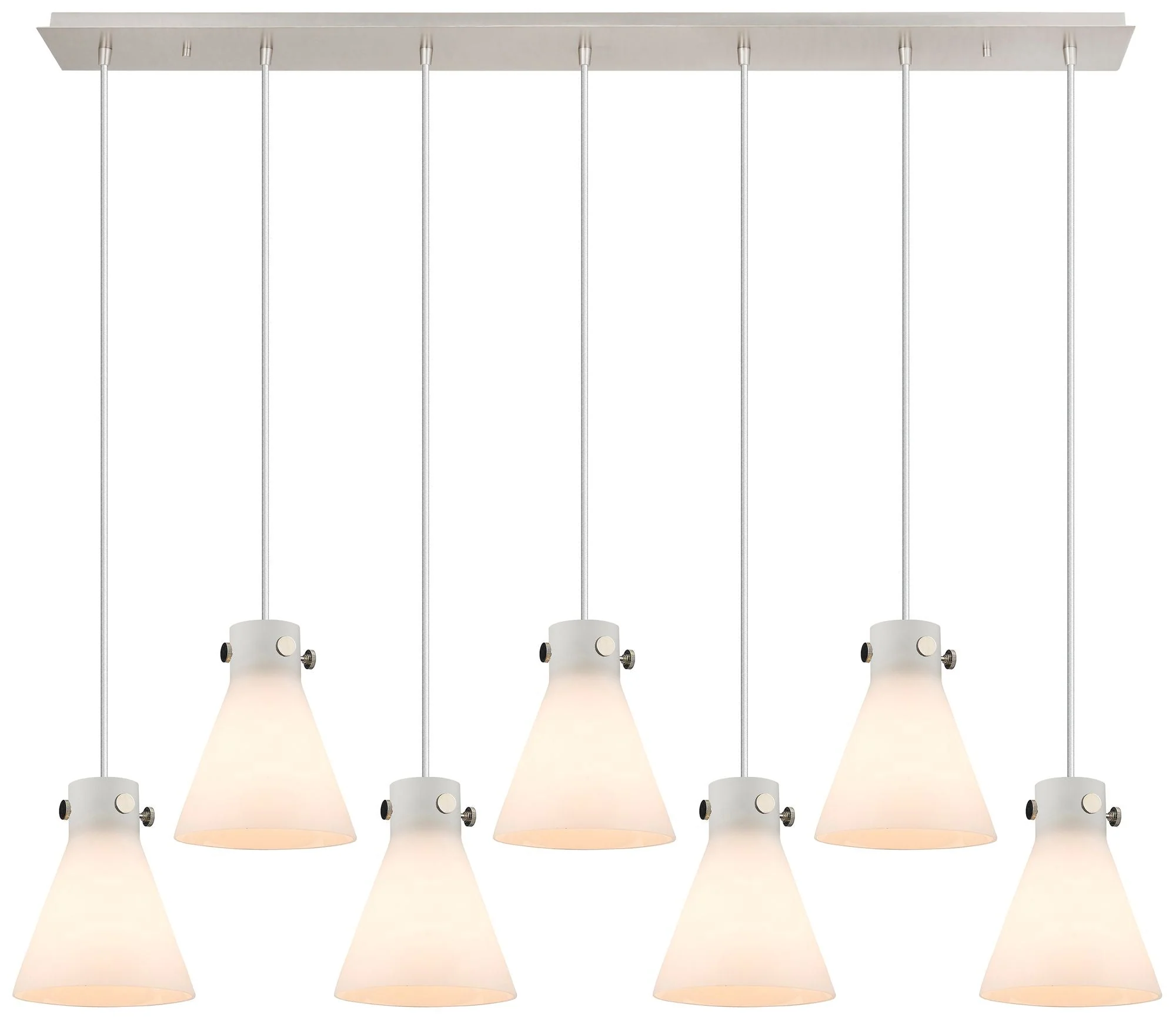 Malone 25.25" Wide 12 Light Brushed Brass Multi Pendant With Clear Sha - Image 1