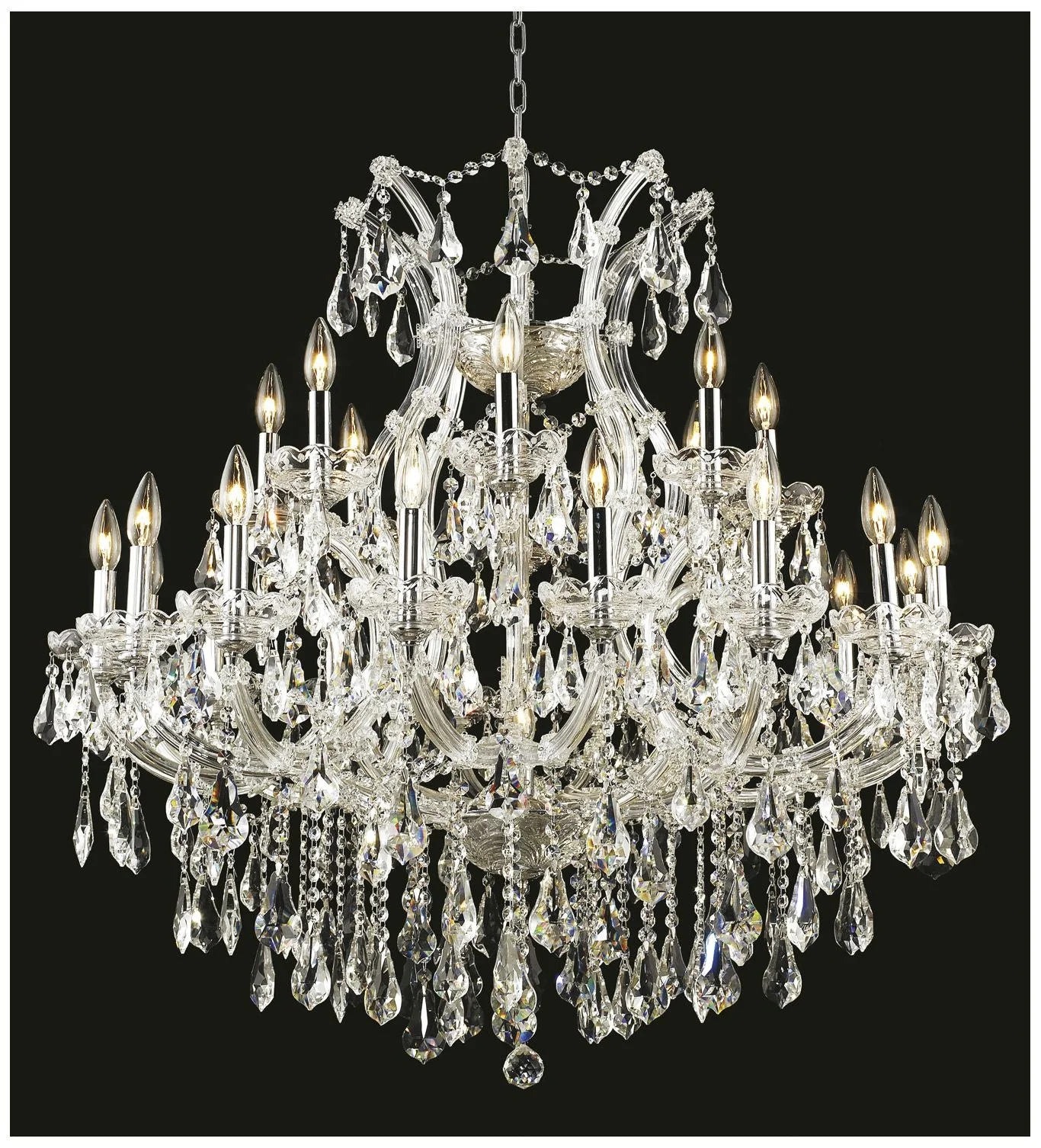 Maria Theresa 24 Lt Chrome Chandelier Clear - Image 1
