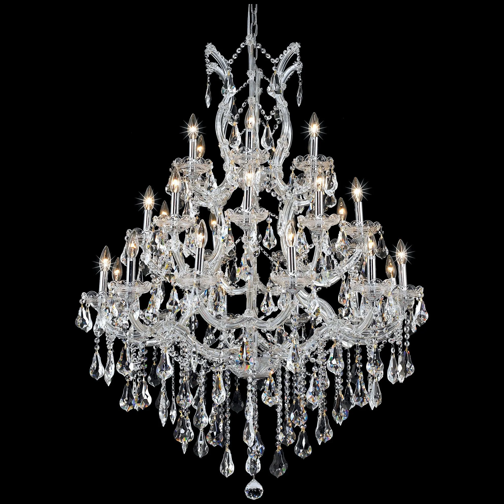 Maria Theresa 28 Lt Chrome Chandelier Clear - Image 1