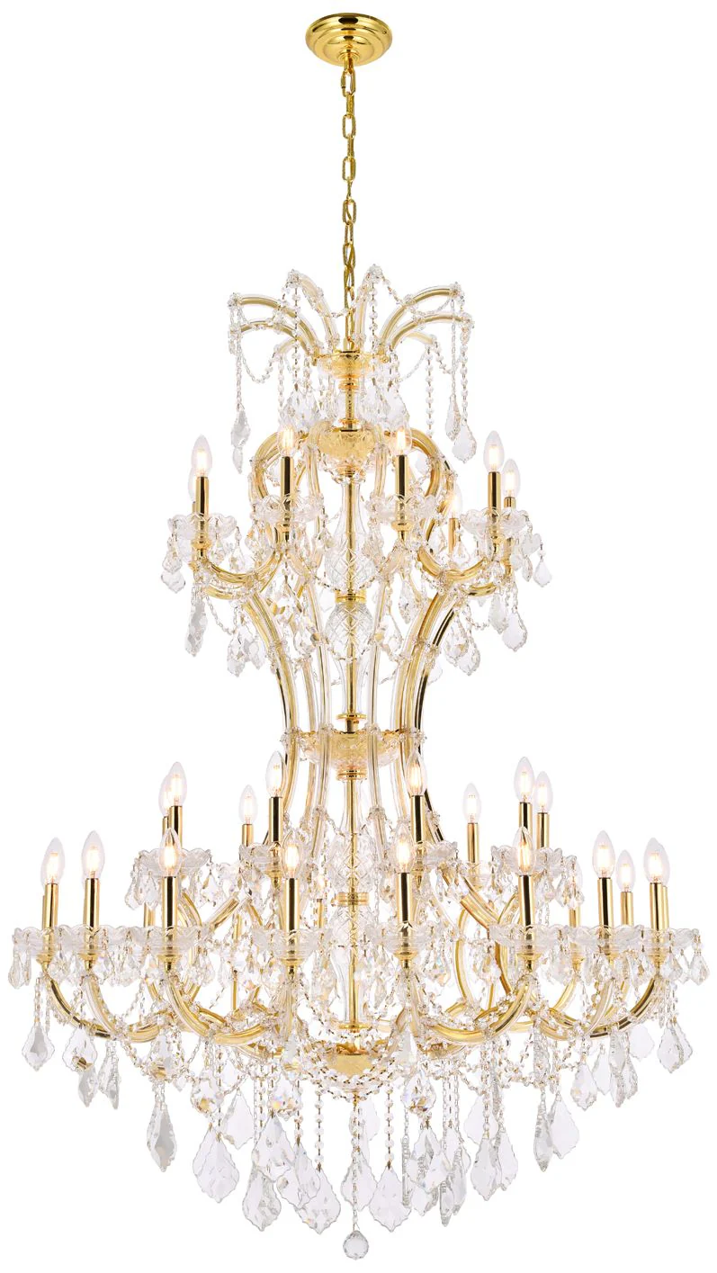 Maria Theresa 36 Lt Gold Chandelier Clear - Image 1
