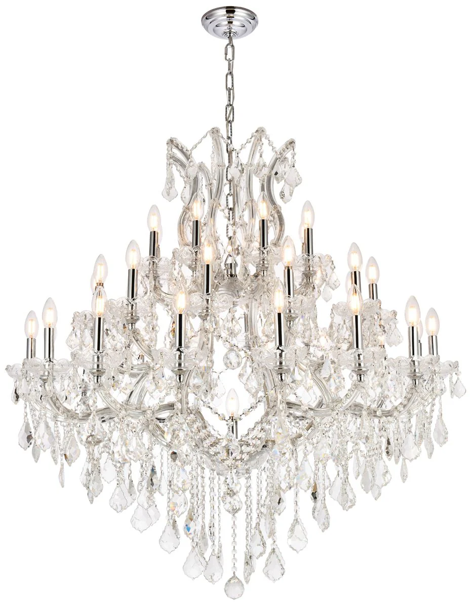 Maria Theresa 37 Lt Chrome Chandelier Clear - Image 1