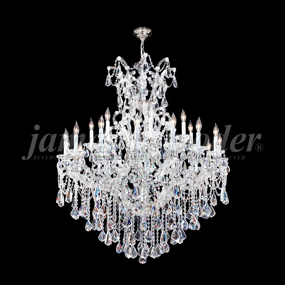 Maria Theresa Royal 46"W Silver 25-Light Crystal Chandelier - Image 1